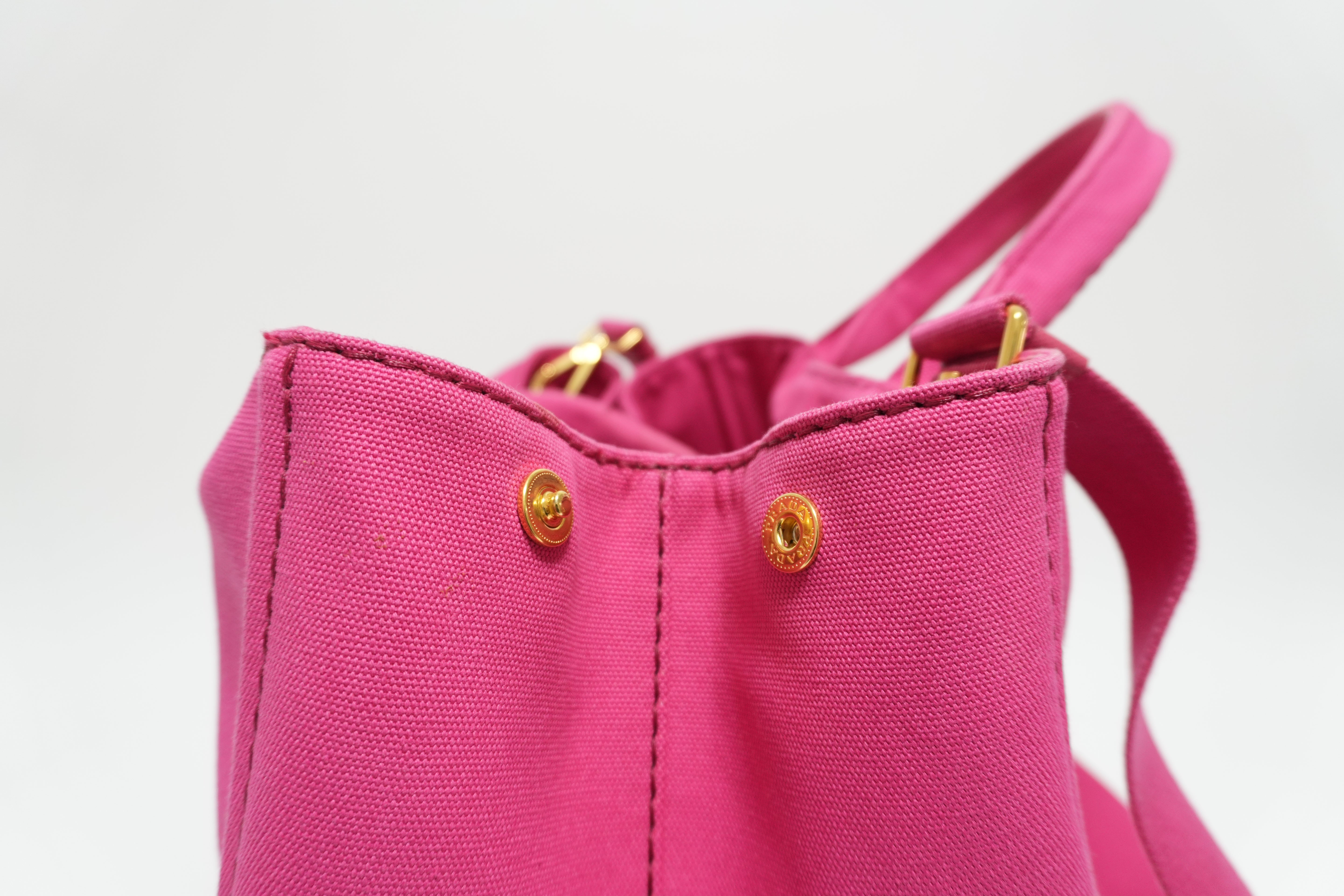 Prada Canapa Tote Pink Used