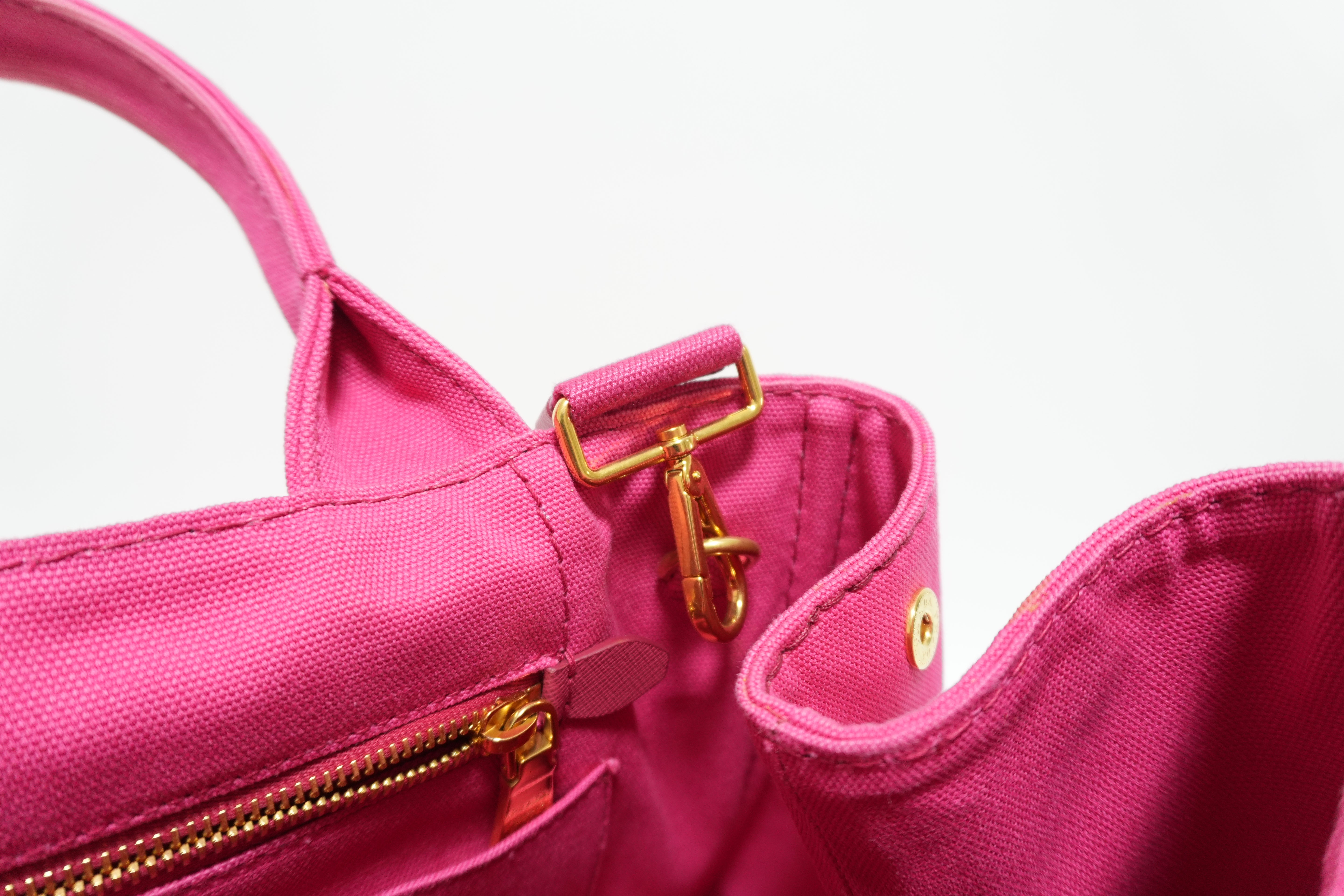 Prada Canapa Tote Pink Used