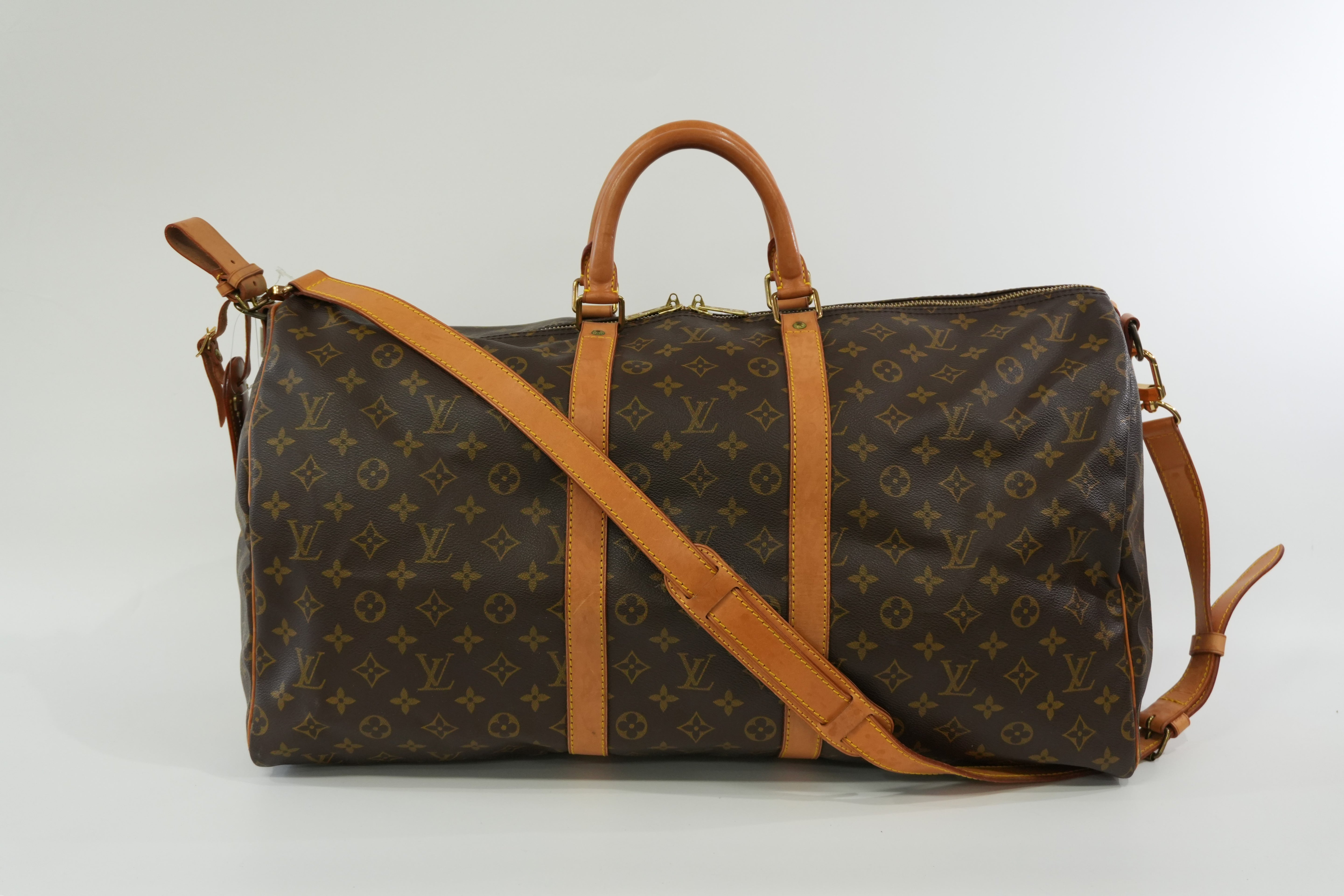 Pre-owned Louis Vuitton Monogram Keepall 55 Bandouliere Used