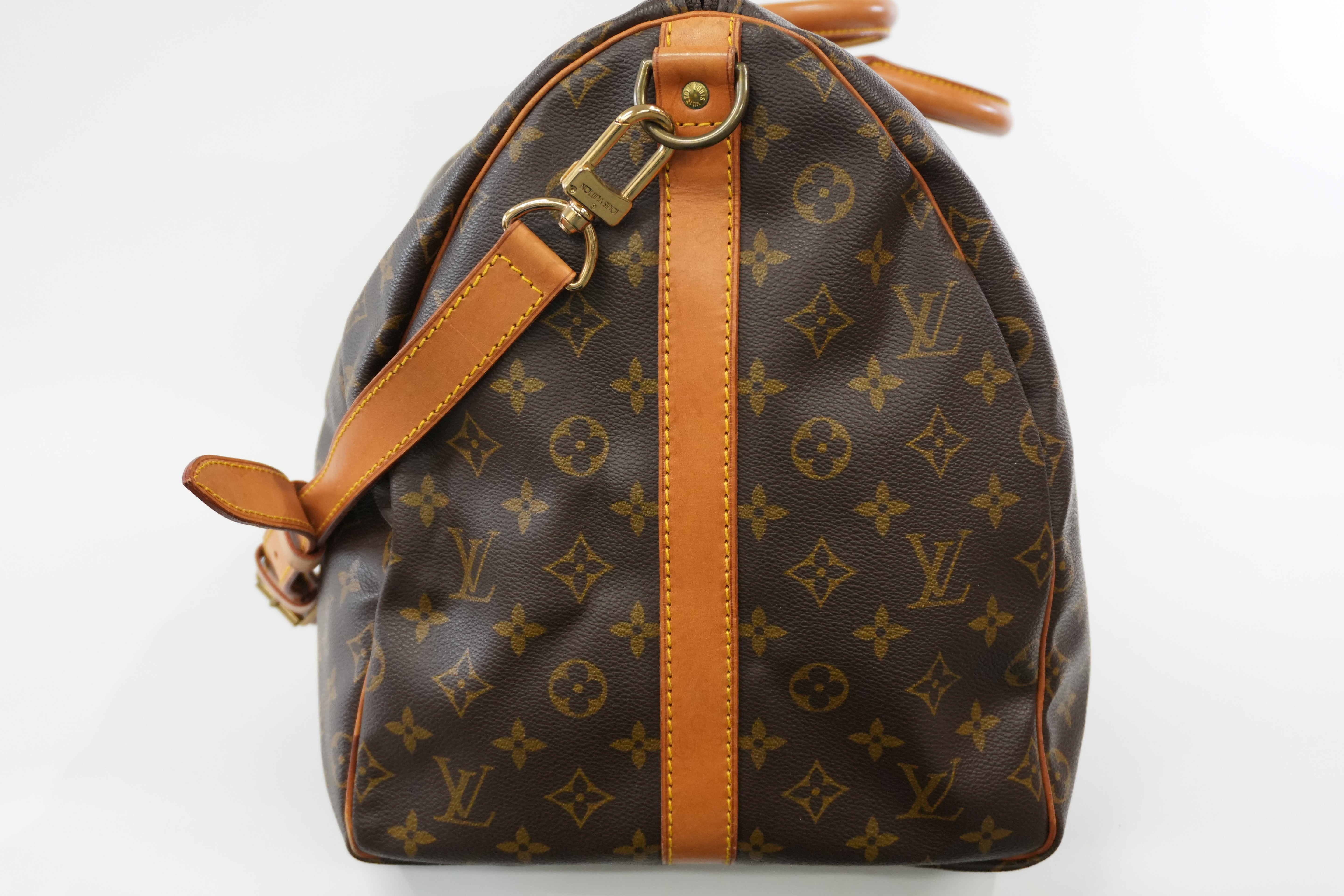 Pre-owned Louis Vuitton Monogram Keepall 55 Bandouliere Used