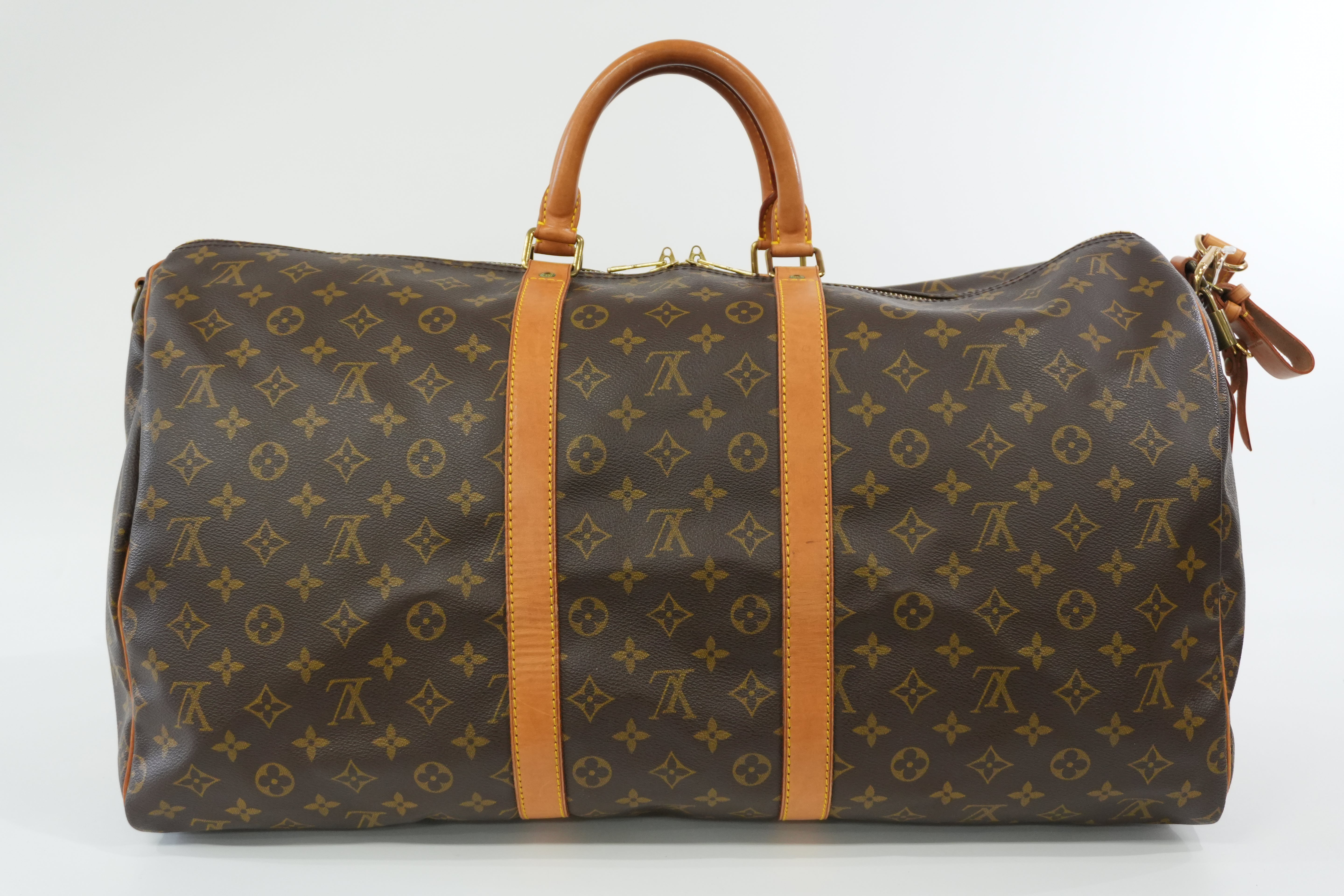 Pre-owned Louis Vuitton Monogram Keepall 55 Bandouliere Used