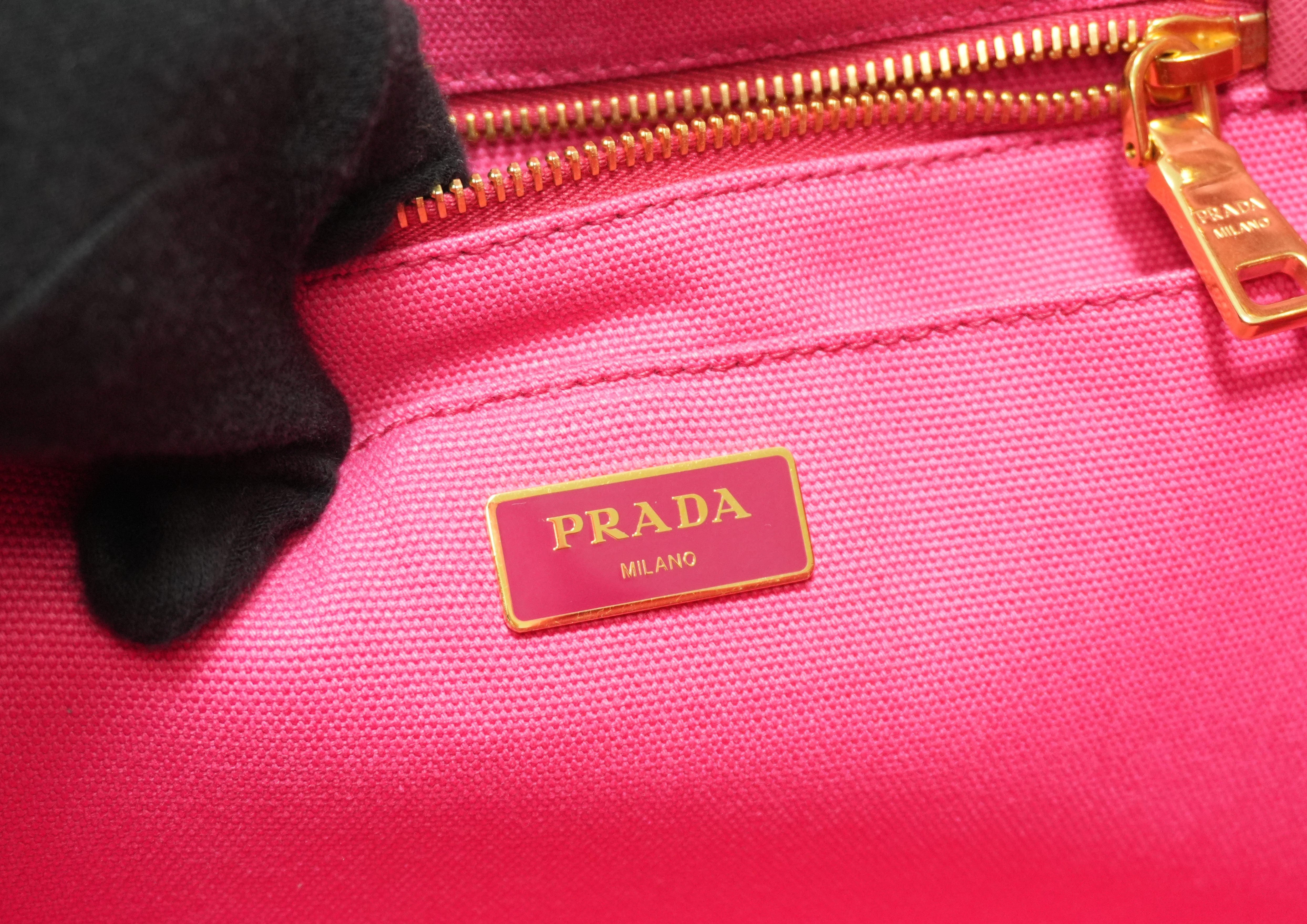 Prada Canapa Tote Pink Used