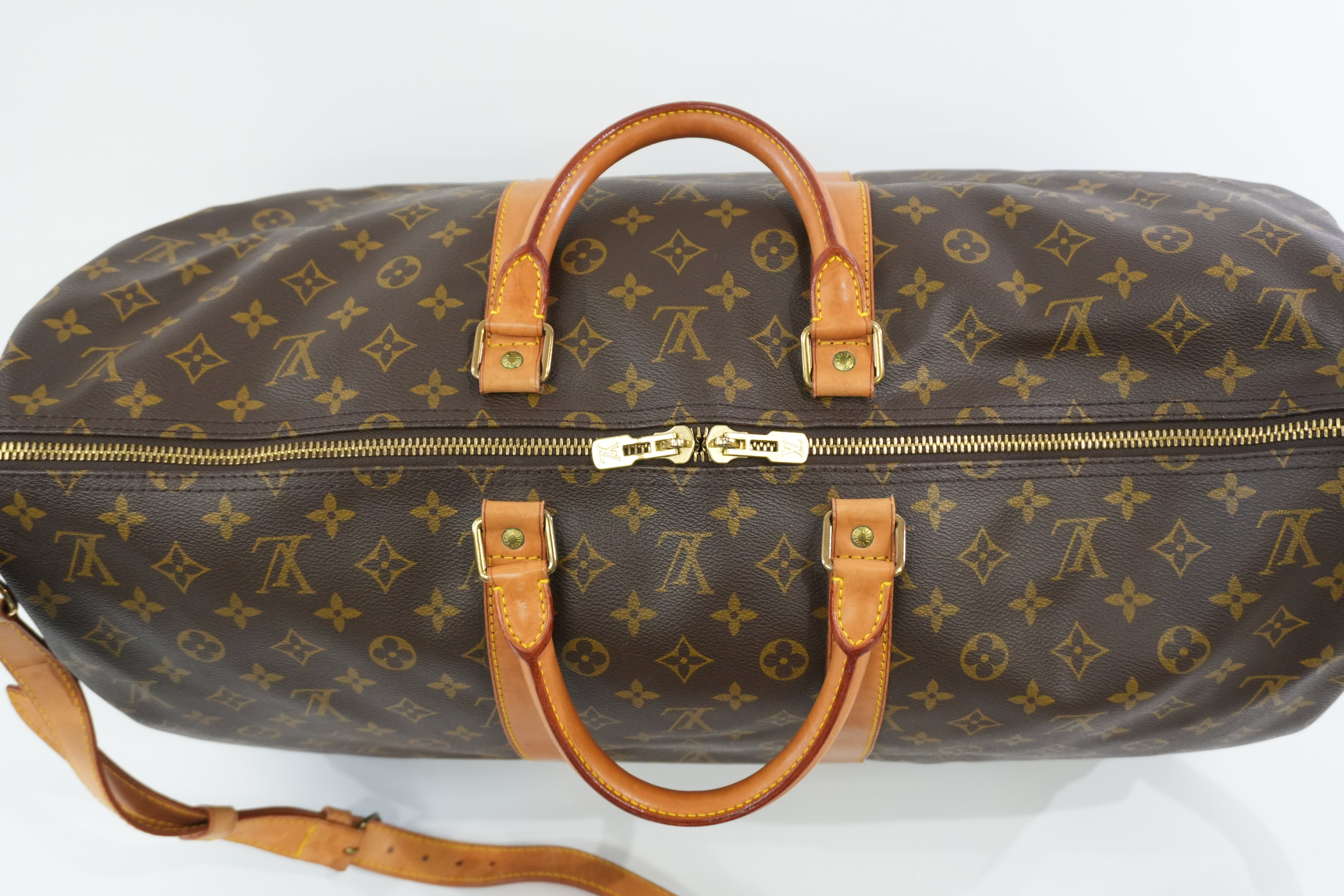 Pre-owned Louis Vuitton Monogram Keepall 55 Bandouliere Used