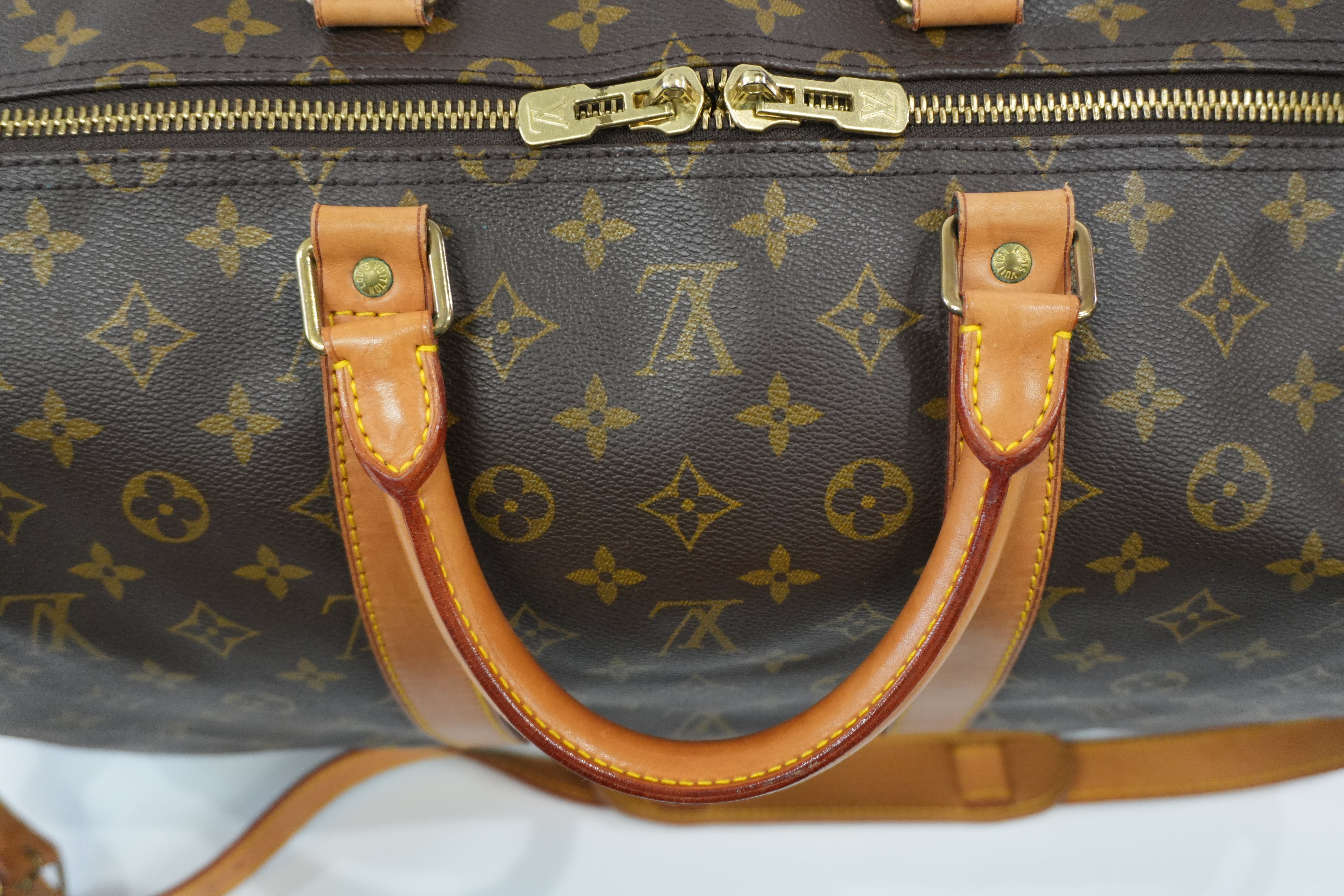 Pre-owned Louis Vuitton Monogram Keepall 55 Bandouliere Used