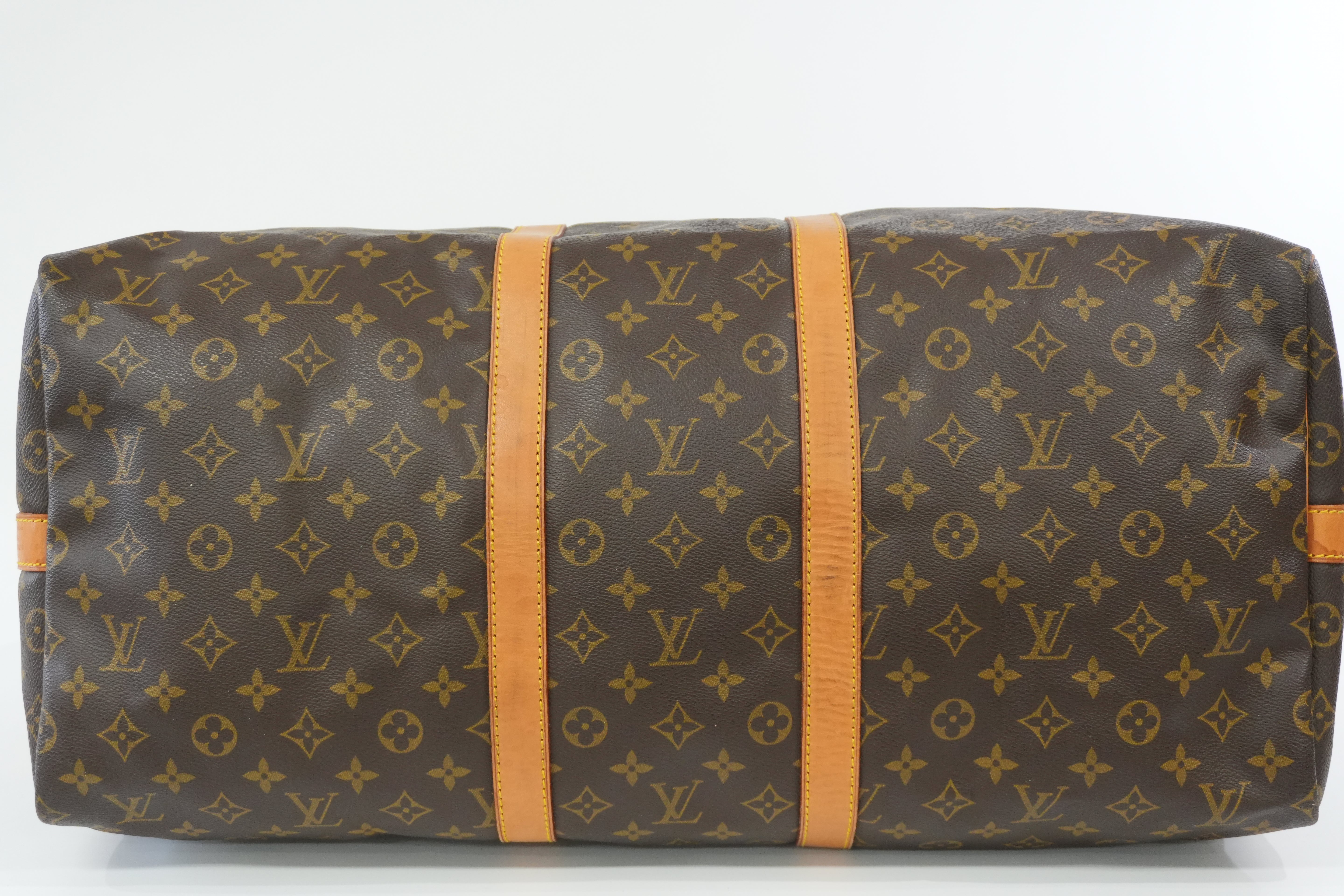 Pre-owned Louis Vuitton Monogram Keepall 55 Bandouliere Used