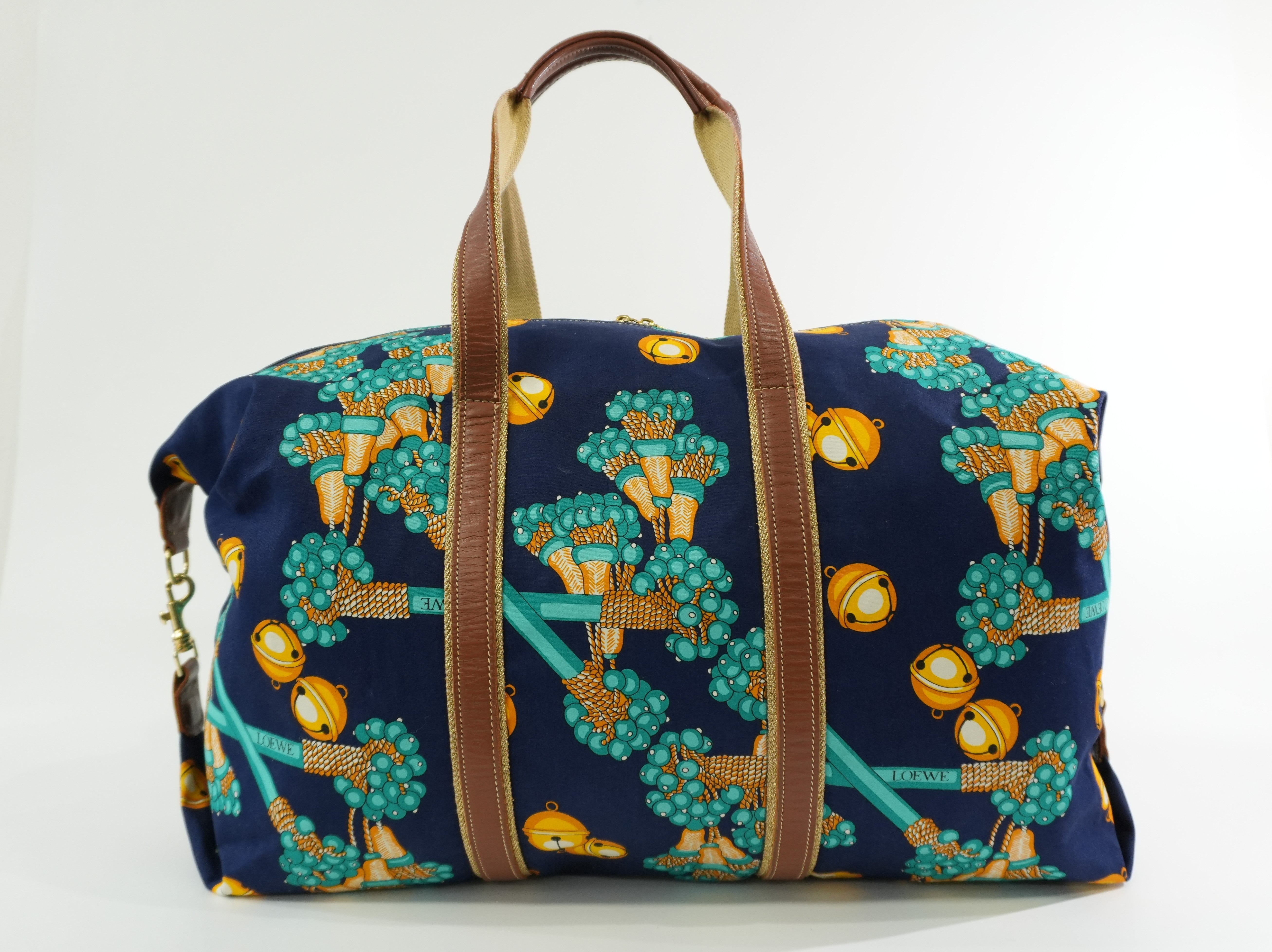Pre-owned Loewe Fabric Travel Bag Multicolor Used