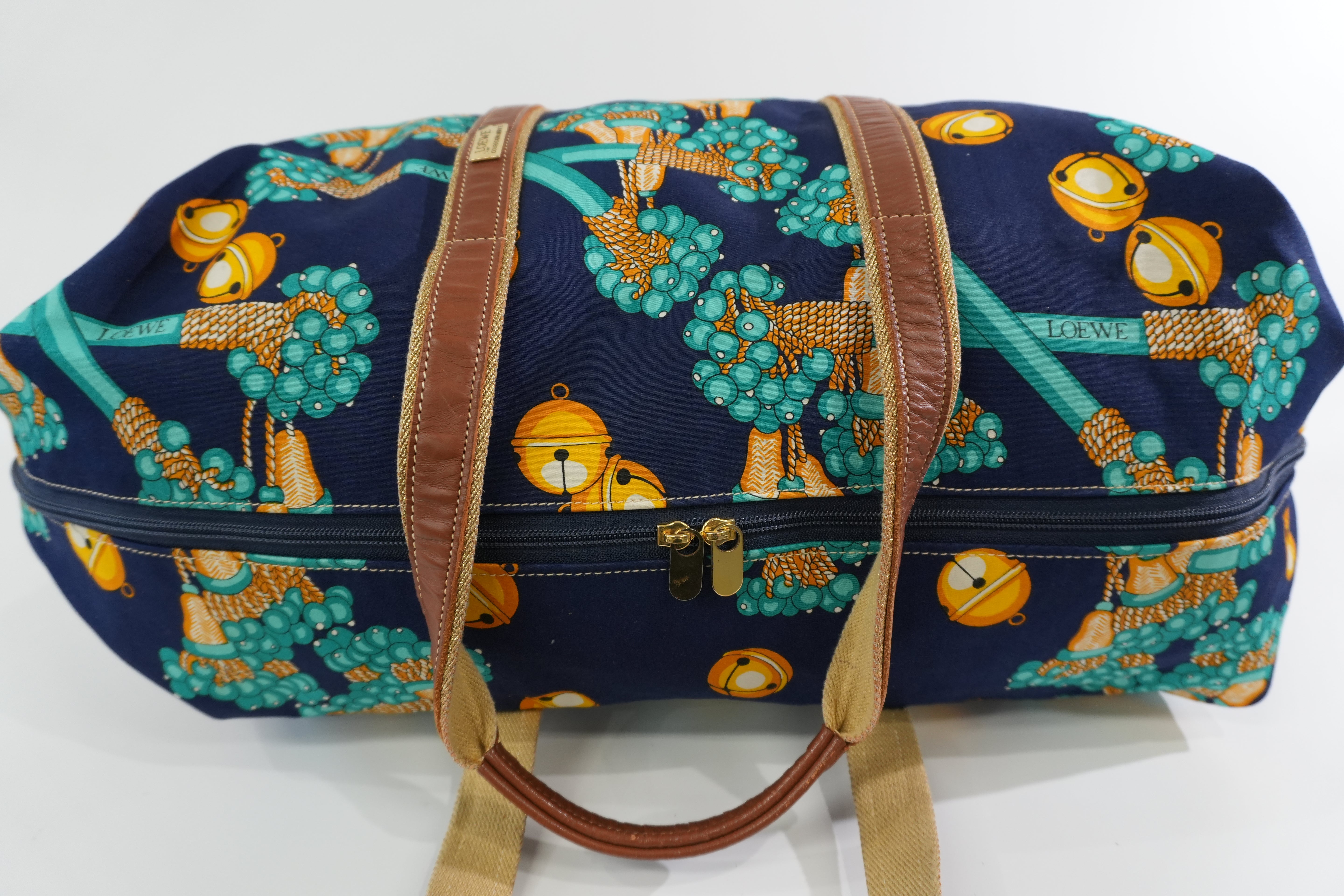 Pre-owned Loewe Fabric Travel Bag Multicolor Used