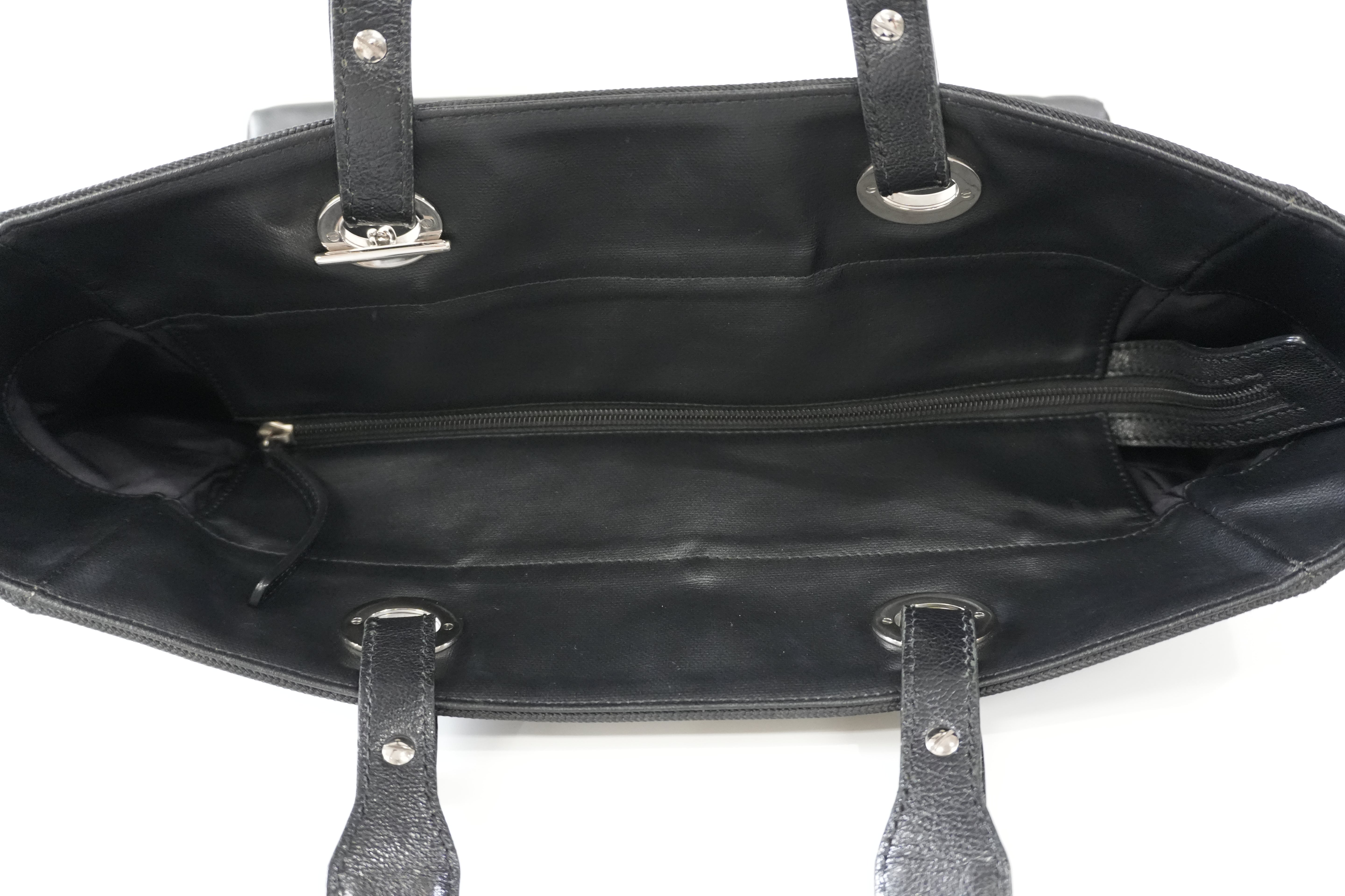 Pre-owned Chanel Lambskin Leather Paris Biarritz Tote Bag Black Used