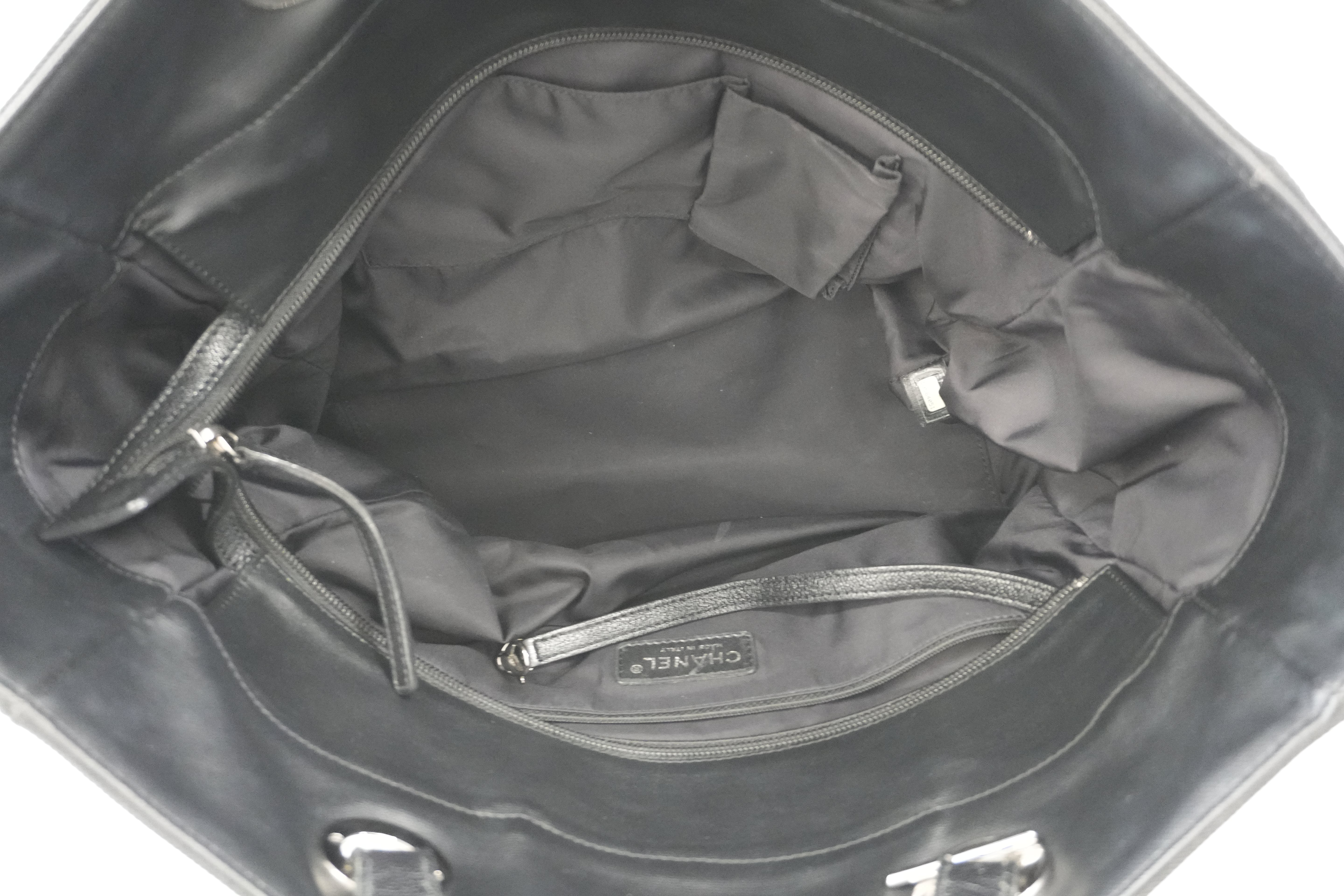 Pre-owned Chanel Lambskin Leather Paris Biarritz Tote Bag Black Used