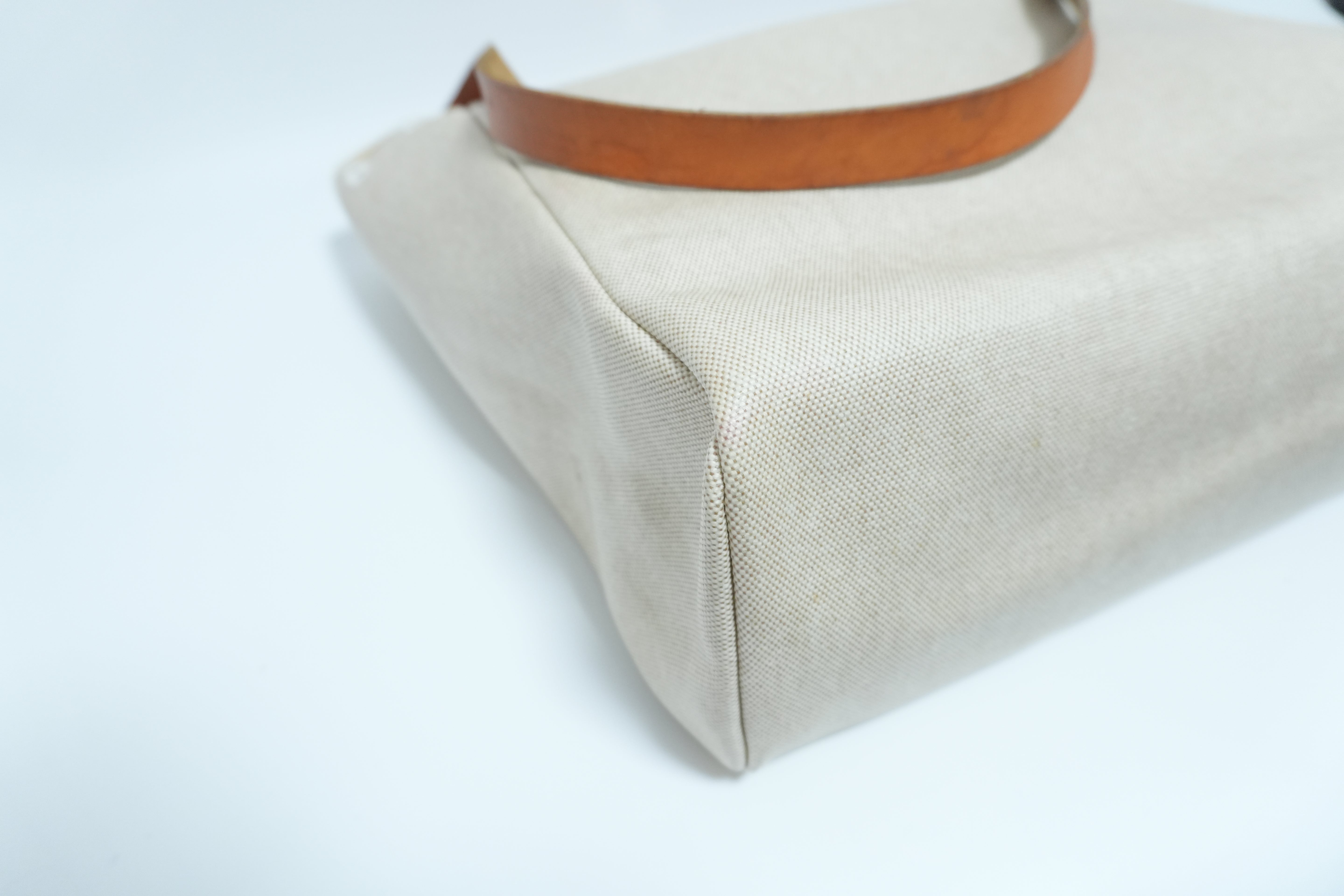 Hermes Classic Canvas Herbag Natural Toile Used