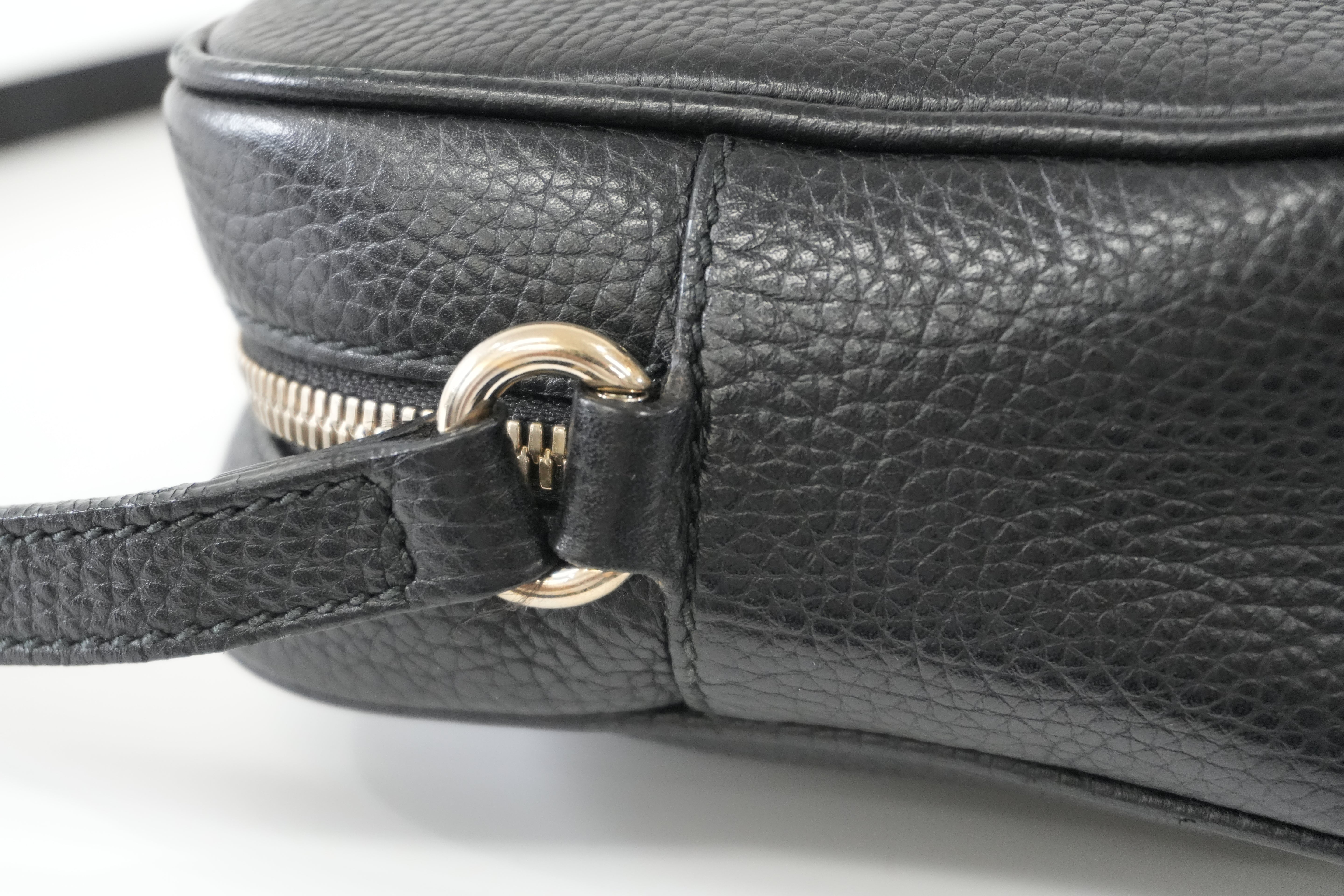 Pre-owned Gucci Leather Hobo Shoulder Bag Black Used