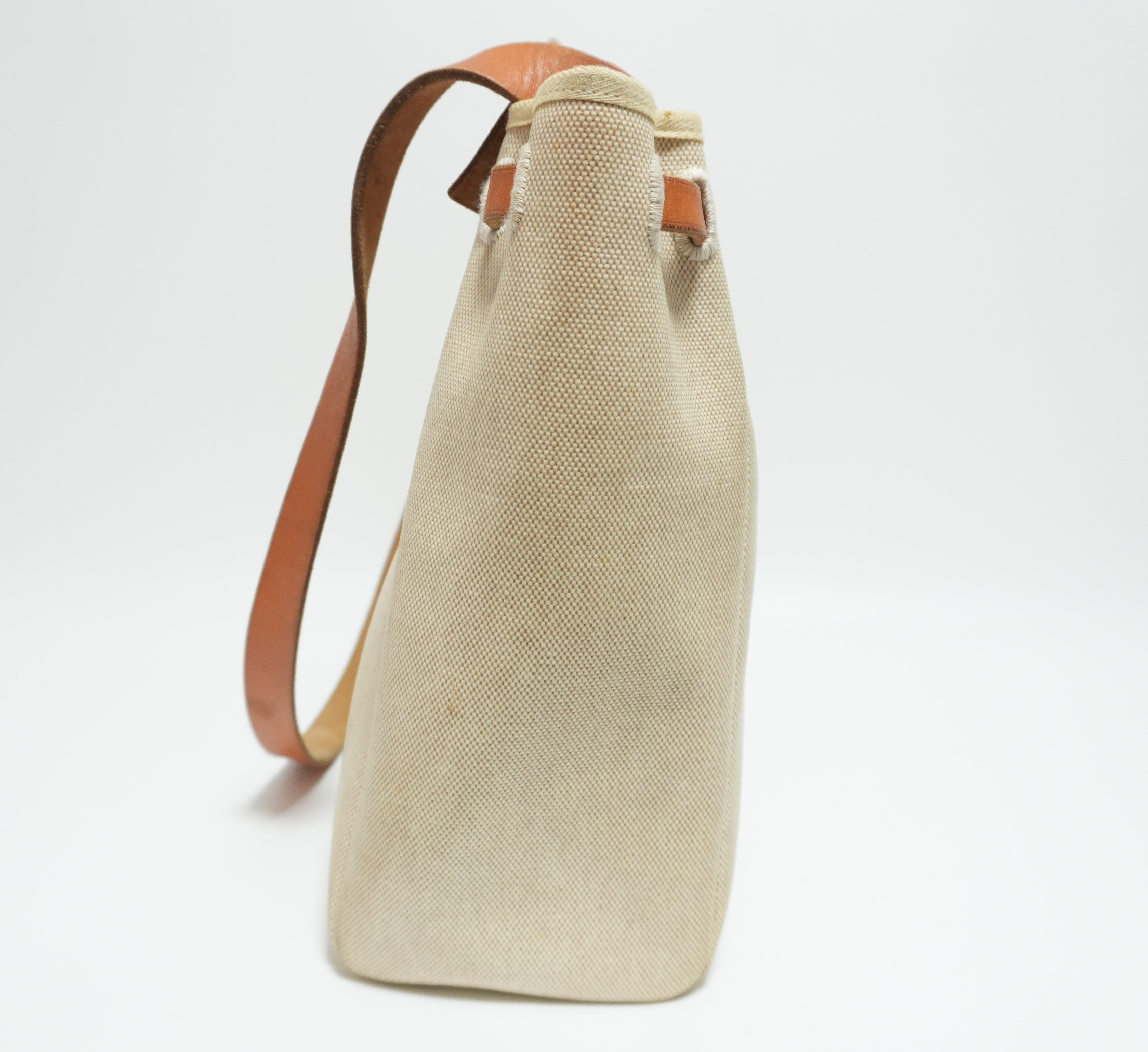 Hermes Classic Canvas Herbag Natural Toile Used