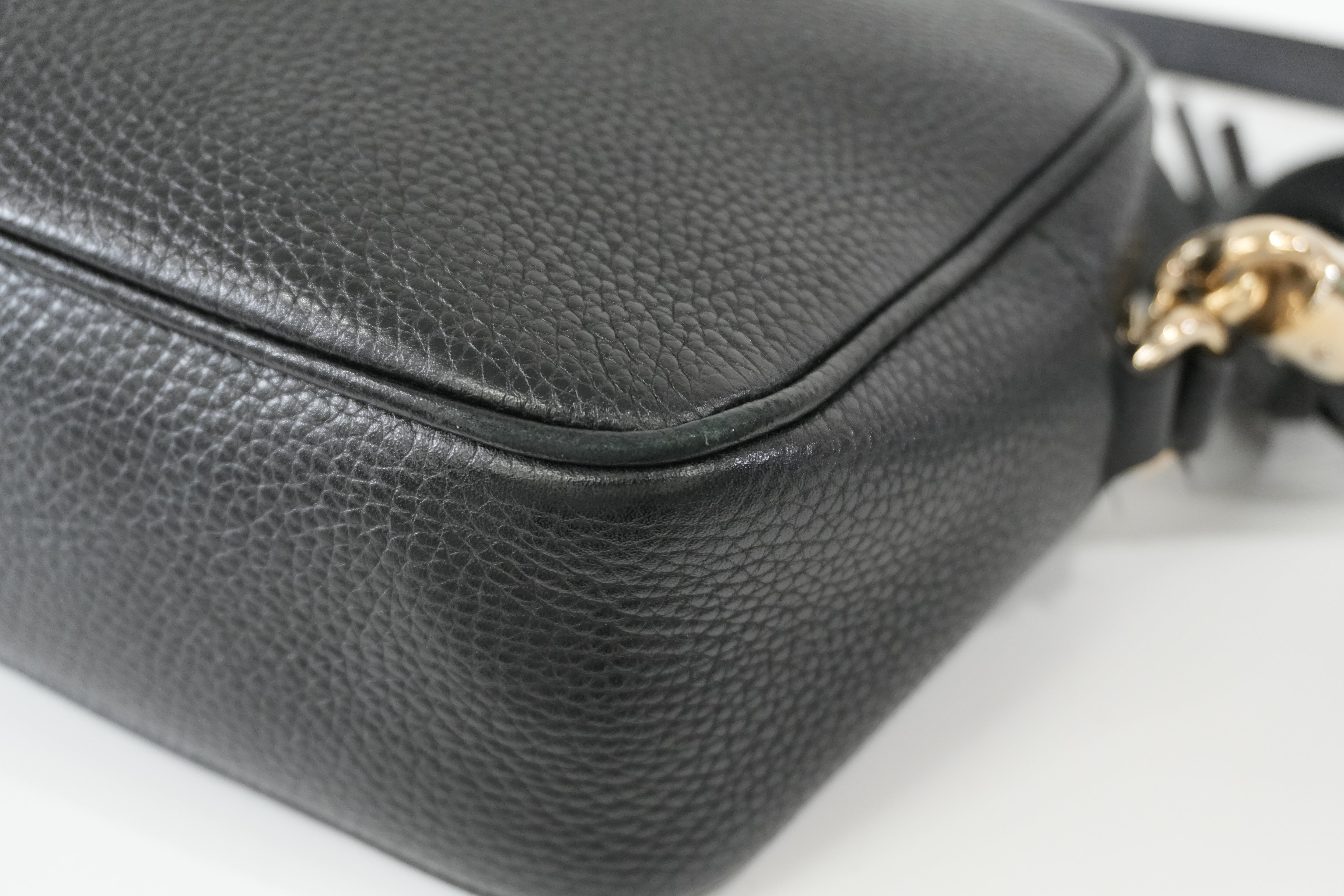 Pre-owned Gucci Leather Hobo Shoulder Bag Black Used