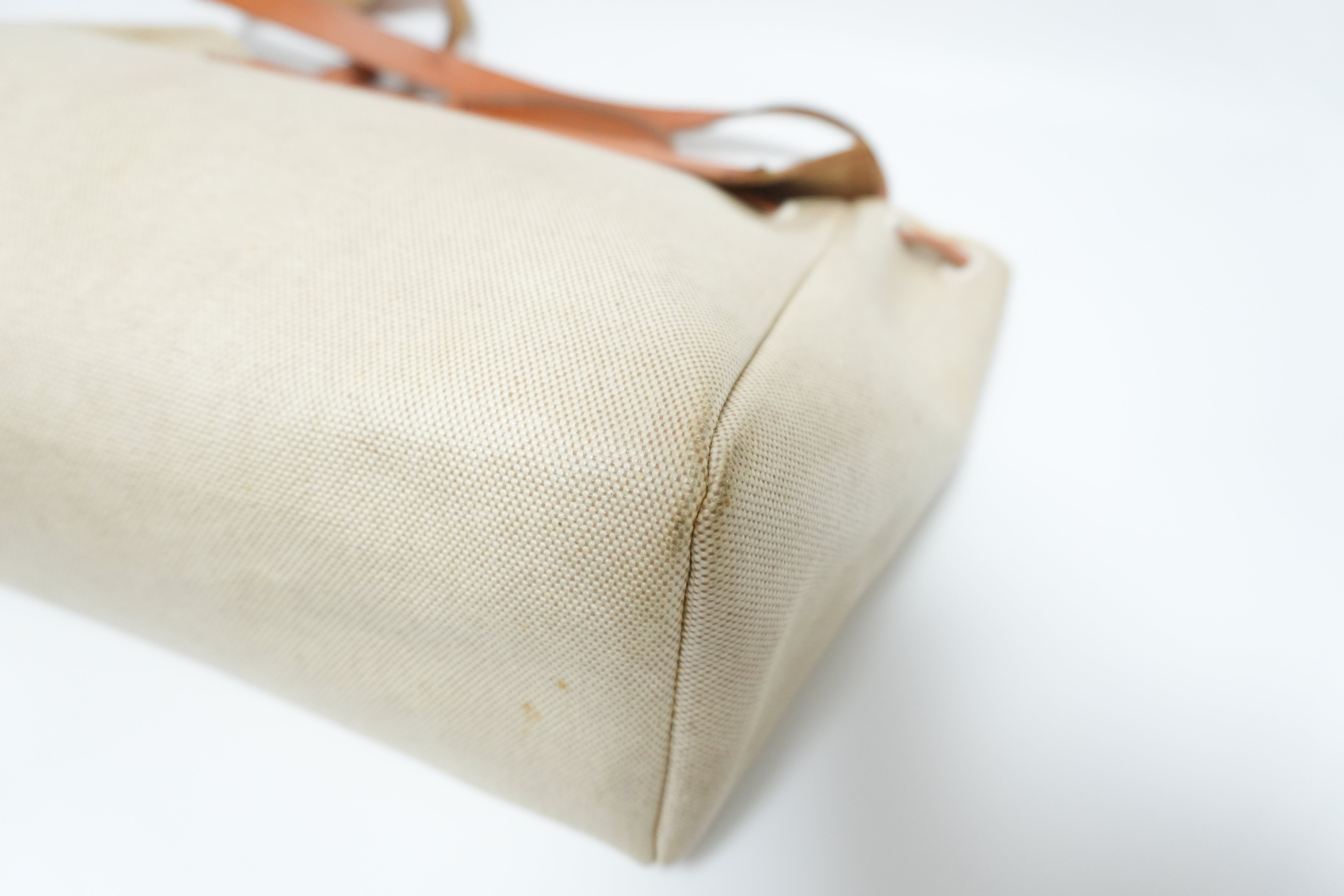 Hermes Classic Canvas Herbag Natural Toile Used