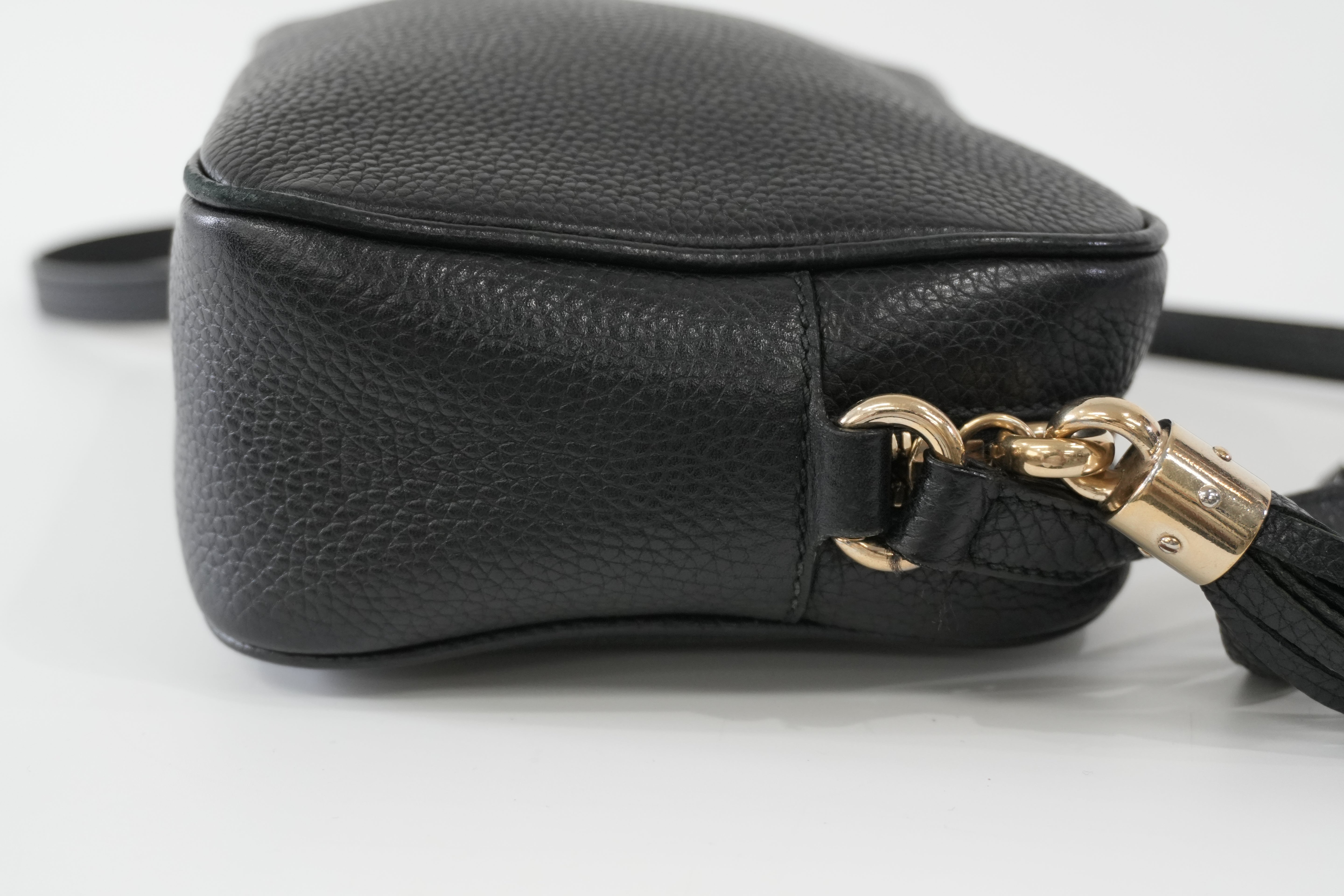 Pre-owned Gucci Leather Hobo Shoulder Bag Black Used