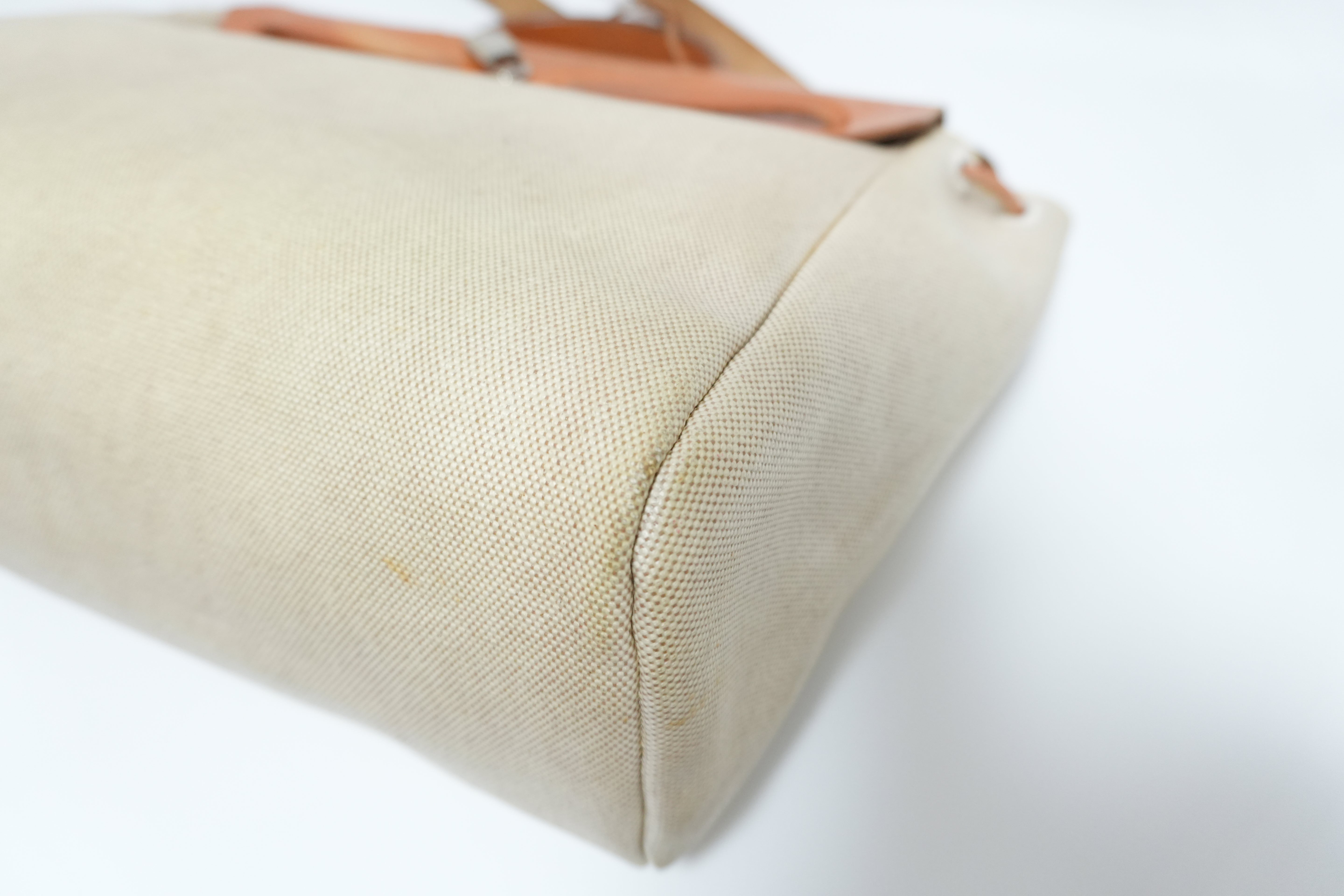 Hermes Classic Canvas Herbag Natural Toile Used