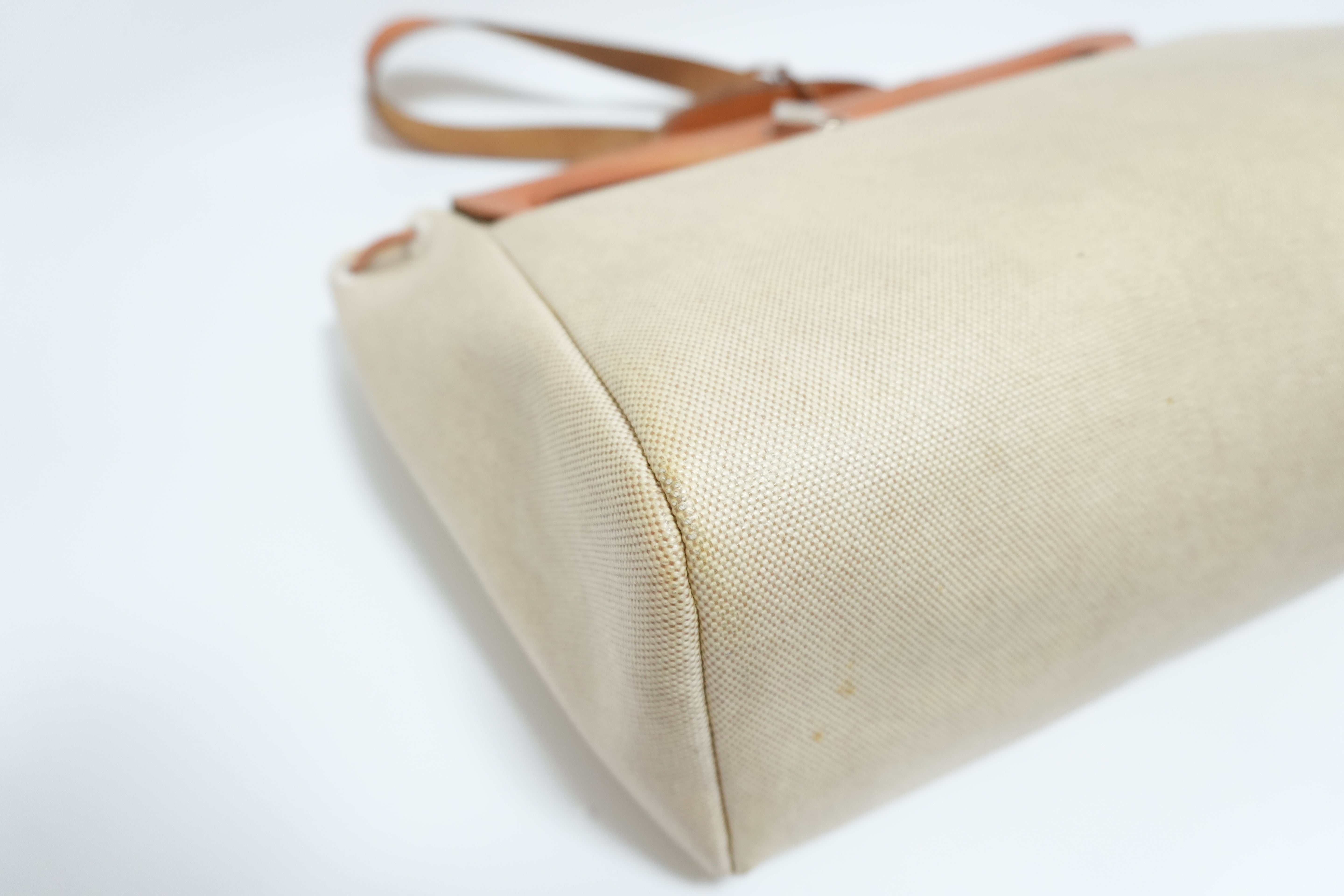 Hermes Classic Canvas Herbag Natural Toile Used