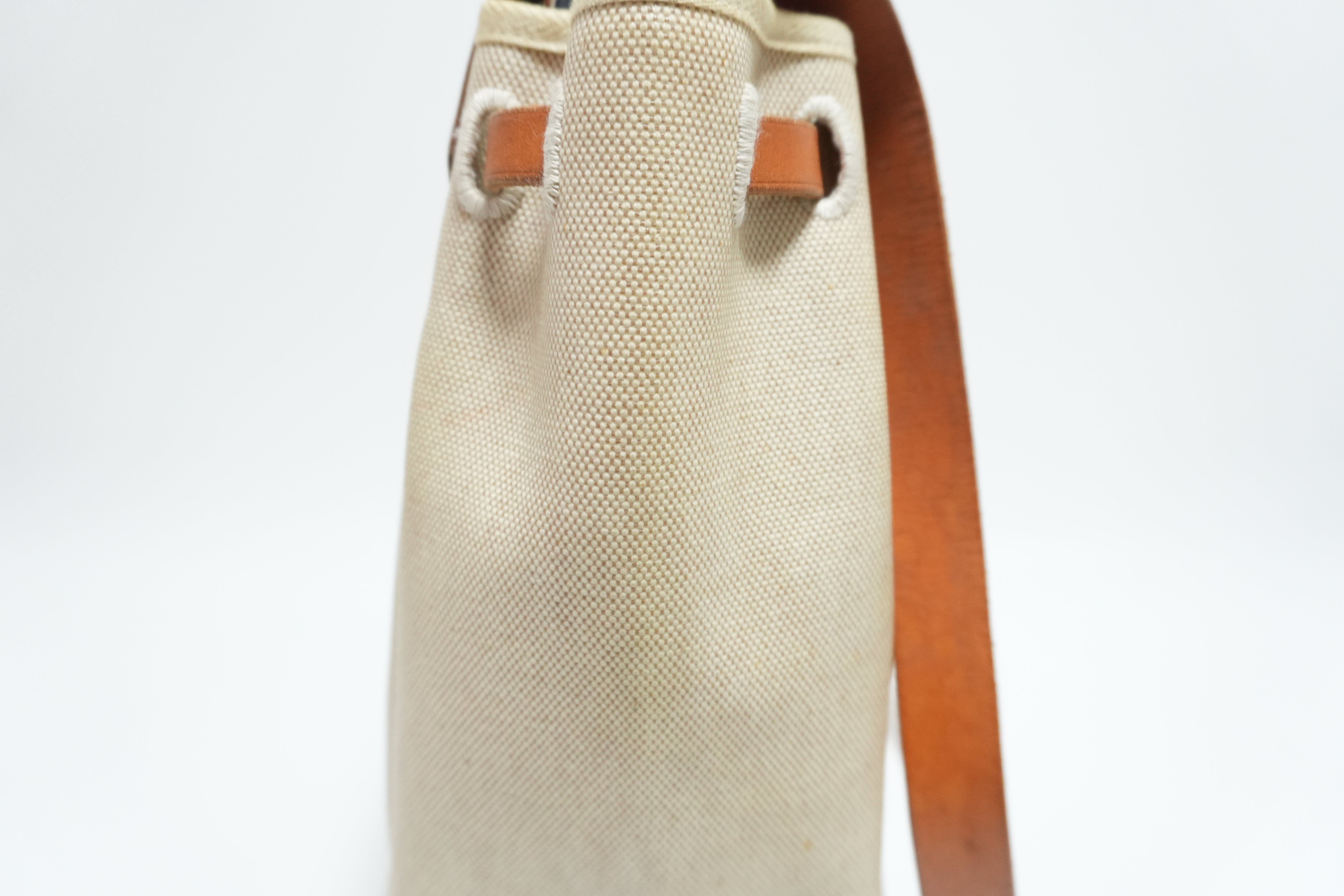 Hermes Classic Canvas Herbag Natural Toile Used