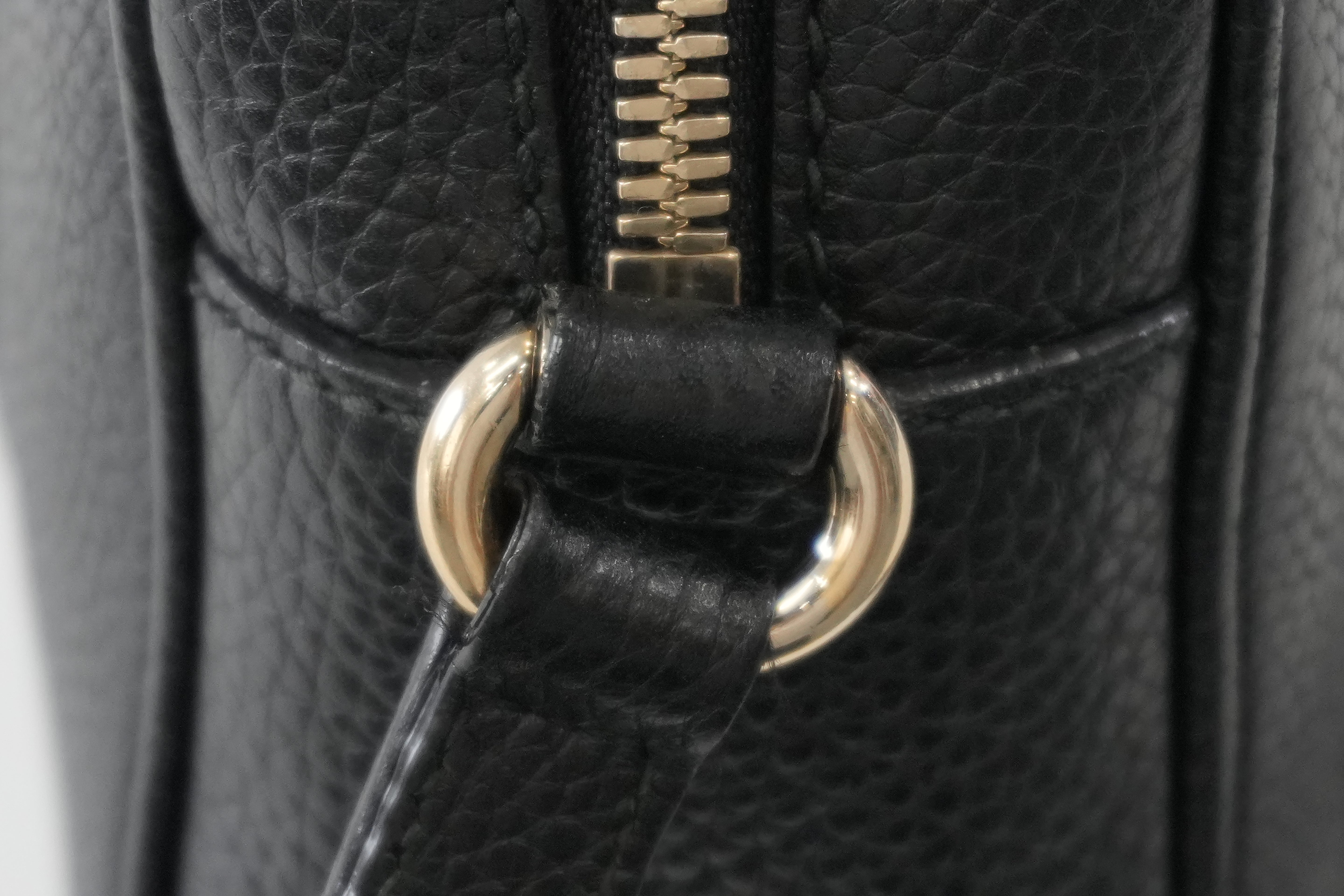 Pre-owned Gucci Leather Hobo Shoulder Bag Black Used
