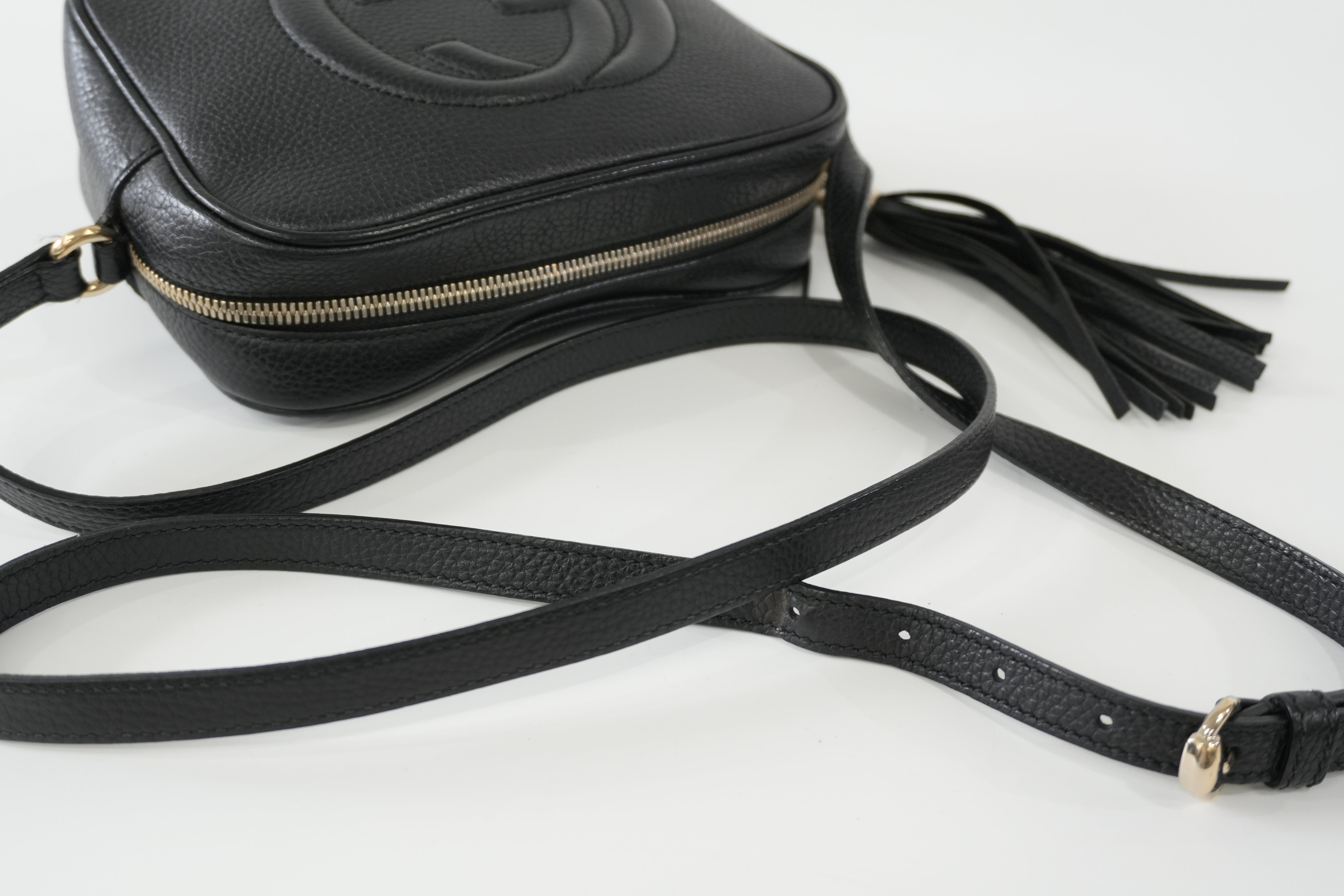 Pre-owned Gucci Leather Hobo Shoulder Bag Black Used