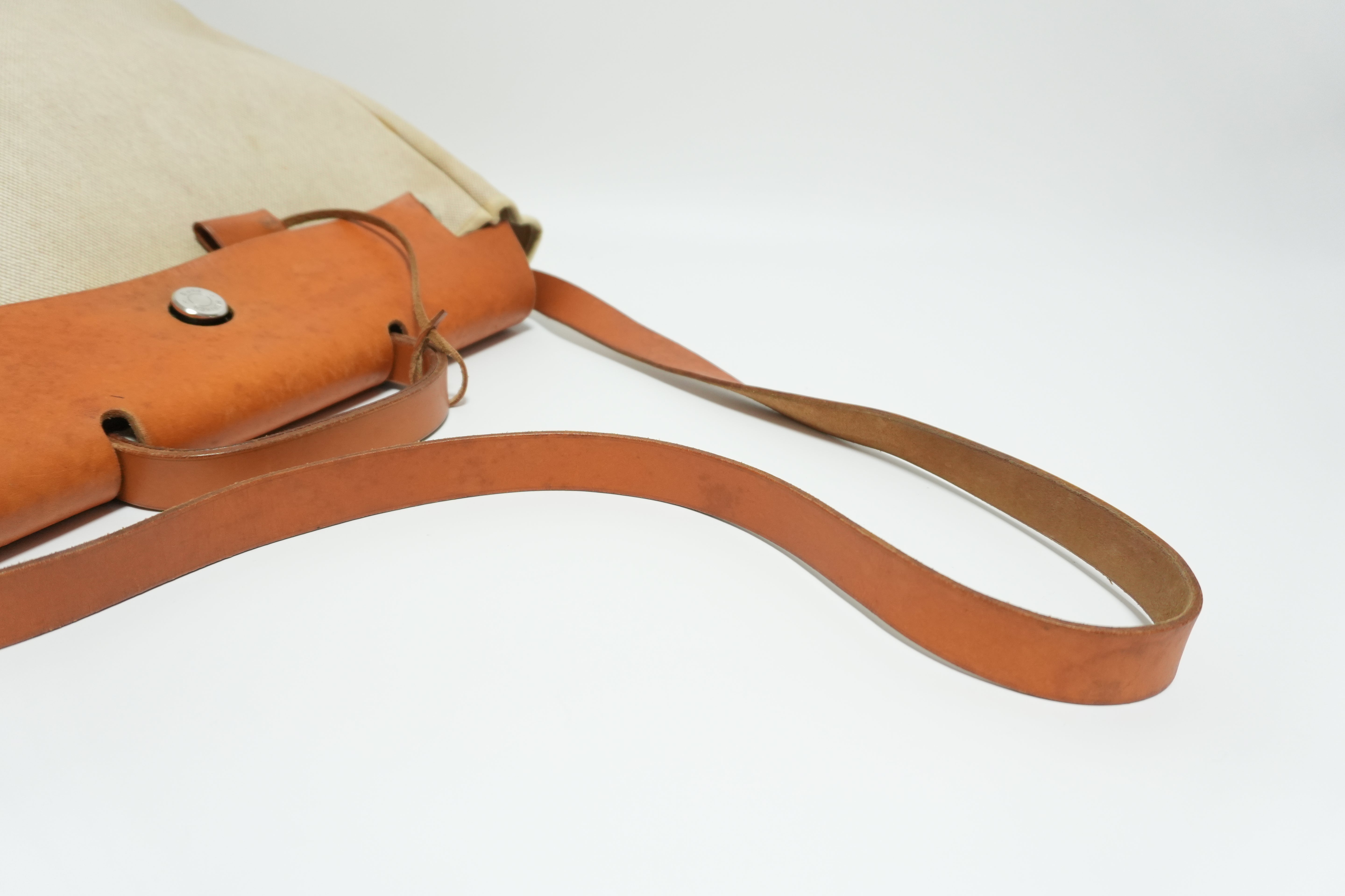 Hermes Classic Canvas Herbag Natural Toile Used