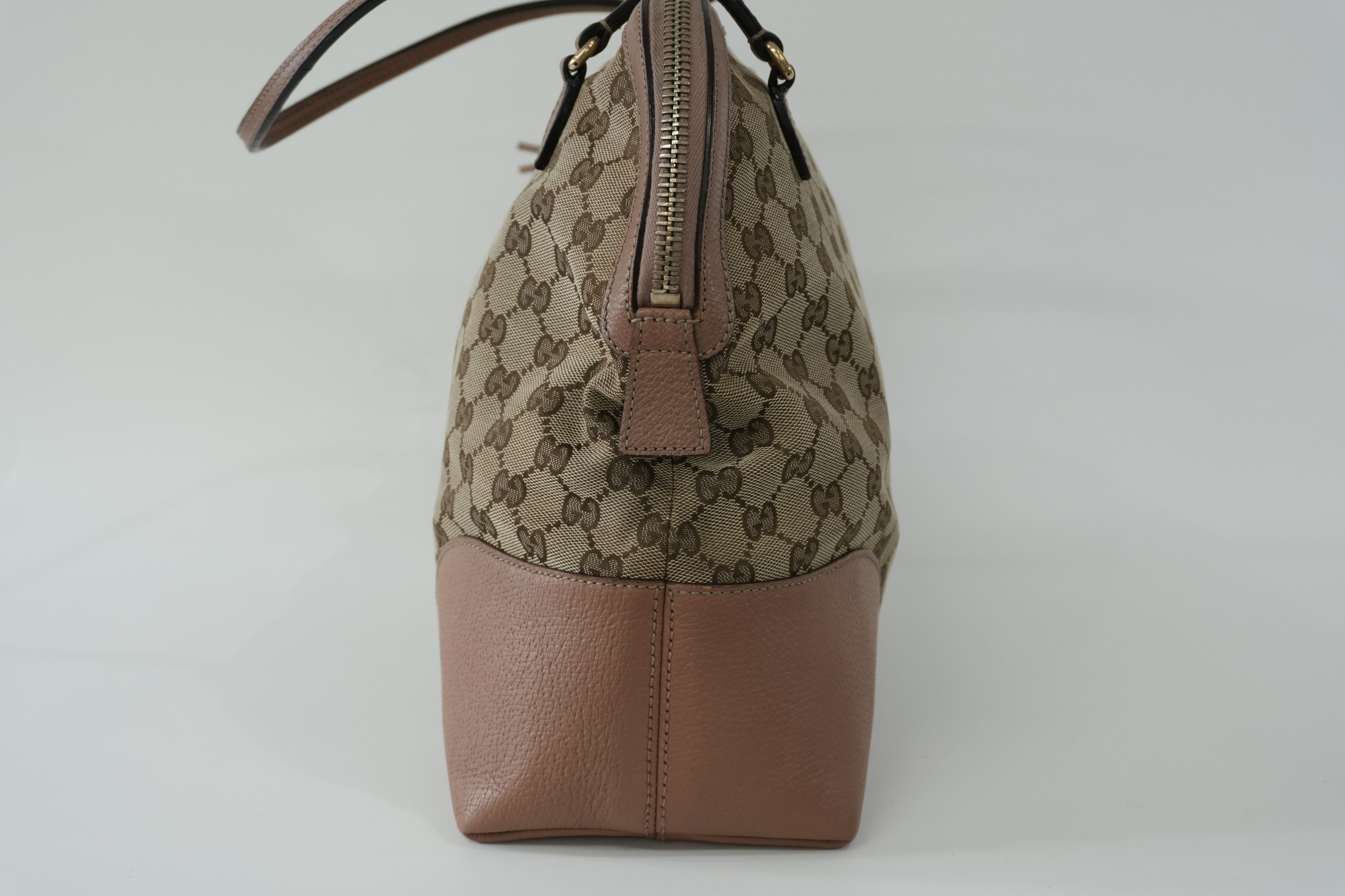 Pre-owned Gucci Fabric Canvas Guccisima Tote Bag Pink Used