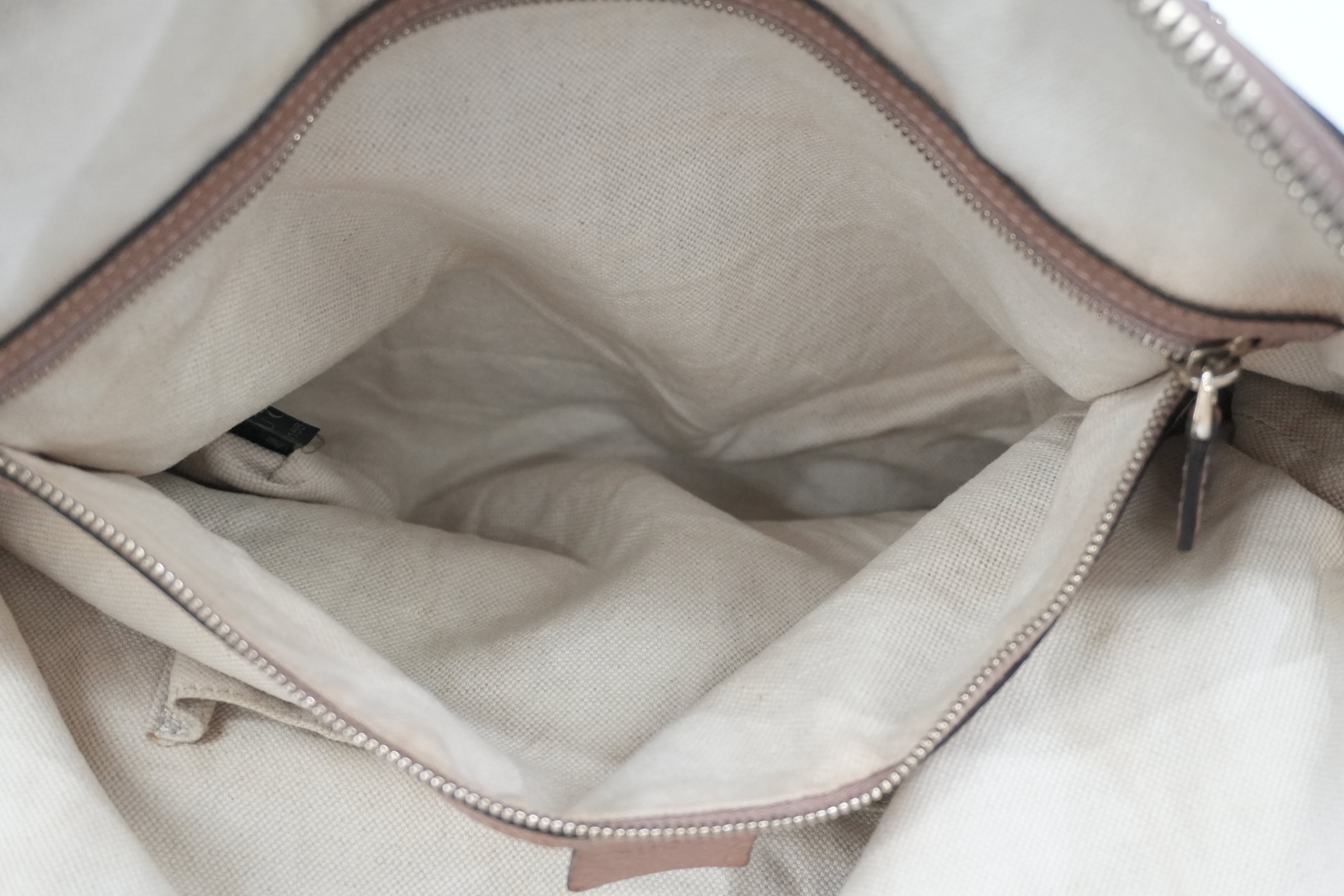Pre-owned Gucci Fabric Canvas Guccisima Tote Bag Pink Used