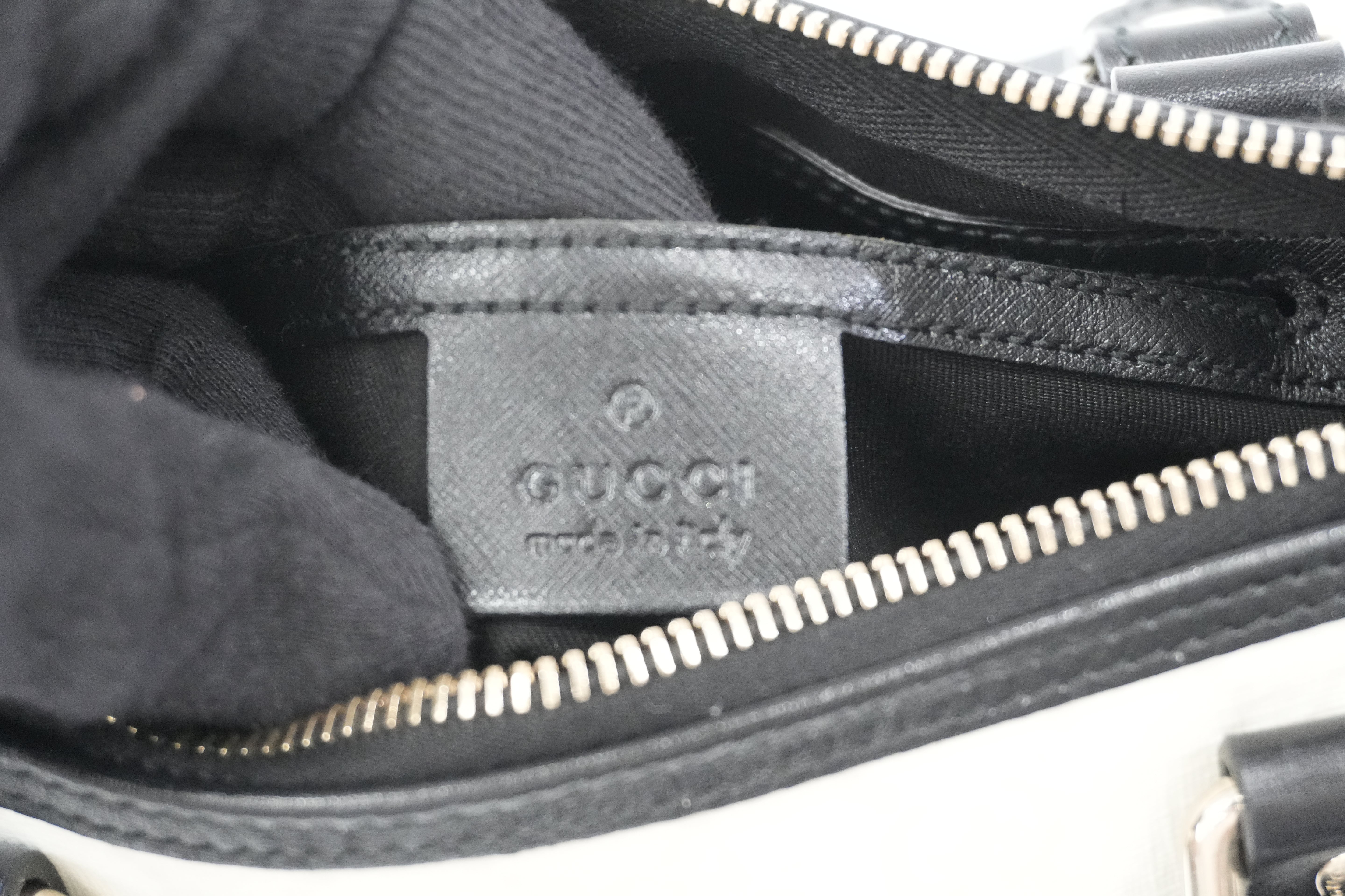 Pre-owned Gucci Canvas GG Supreme Boston Handbag White Used