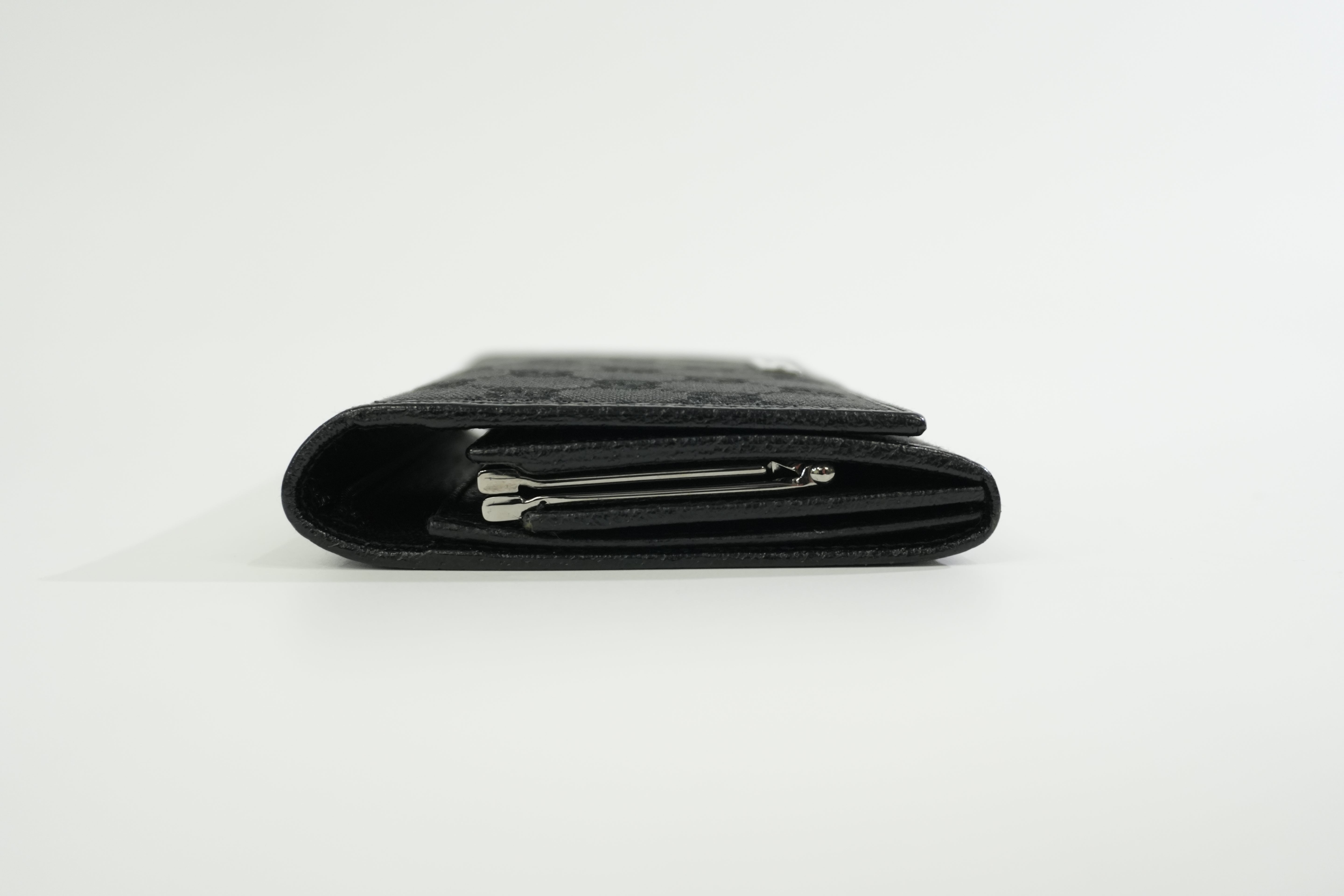 Gucci Canvas Long Wallet Black Used