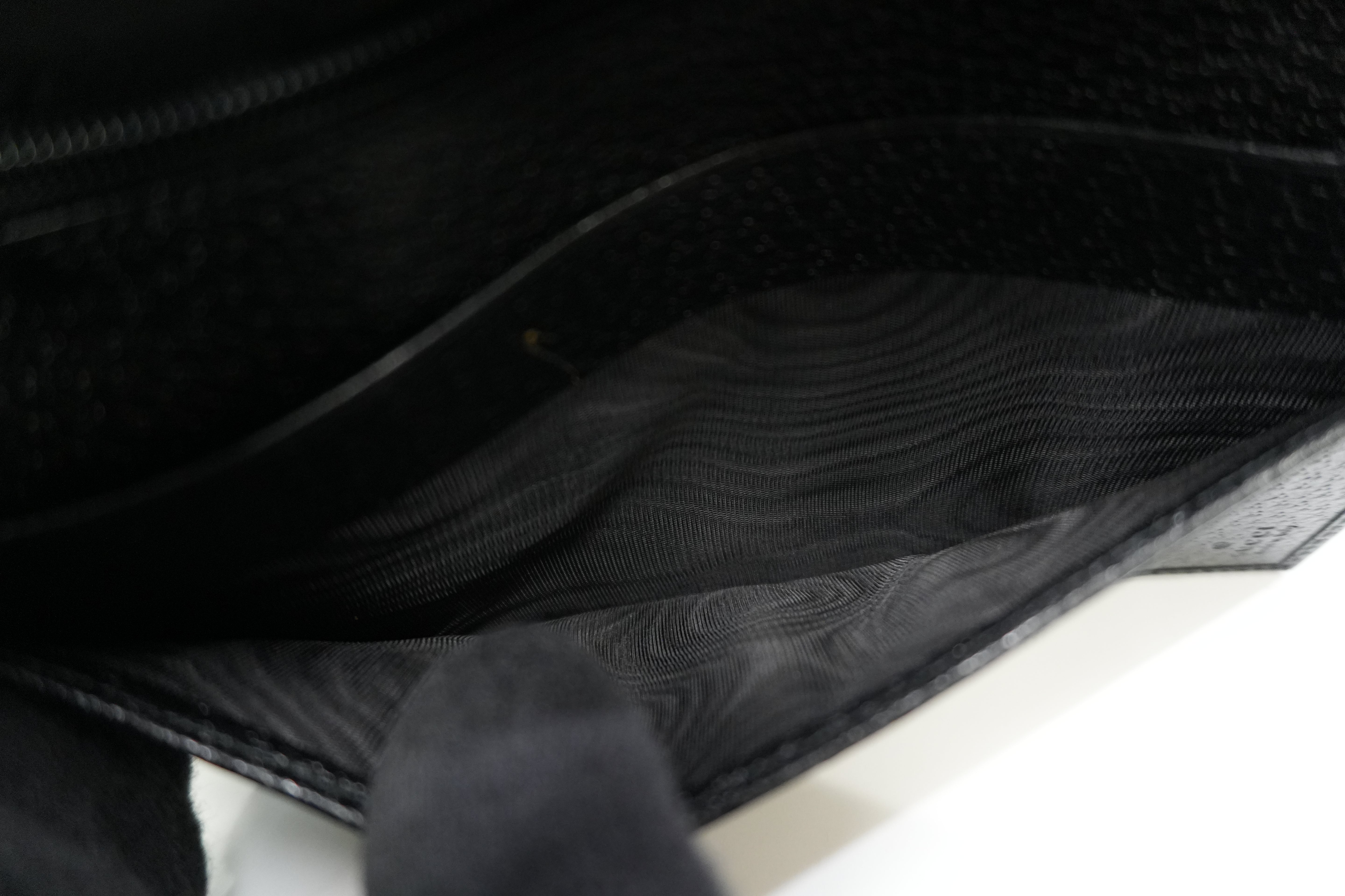Gucci Canvas Long Wallet Black Used