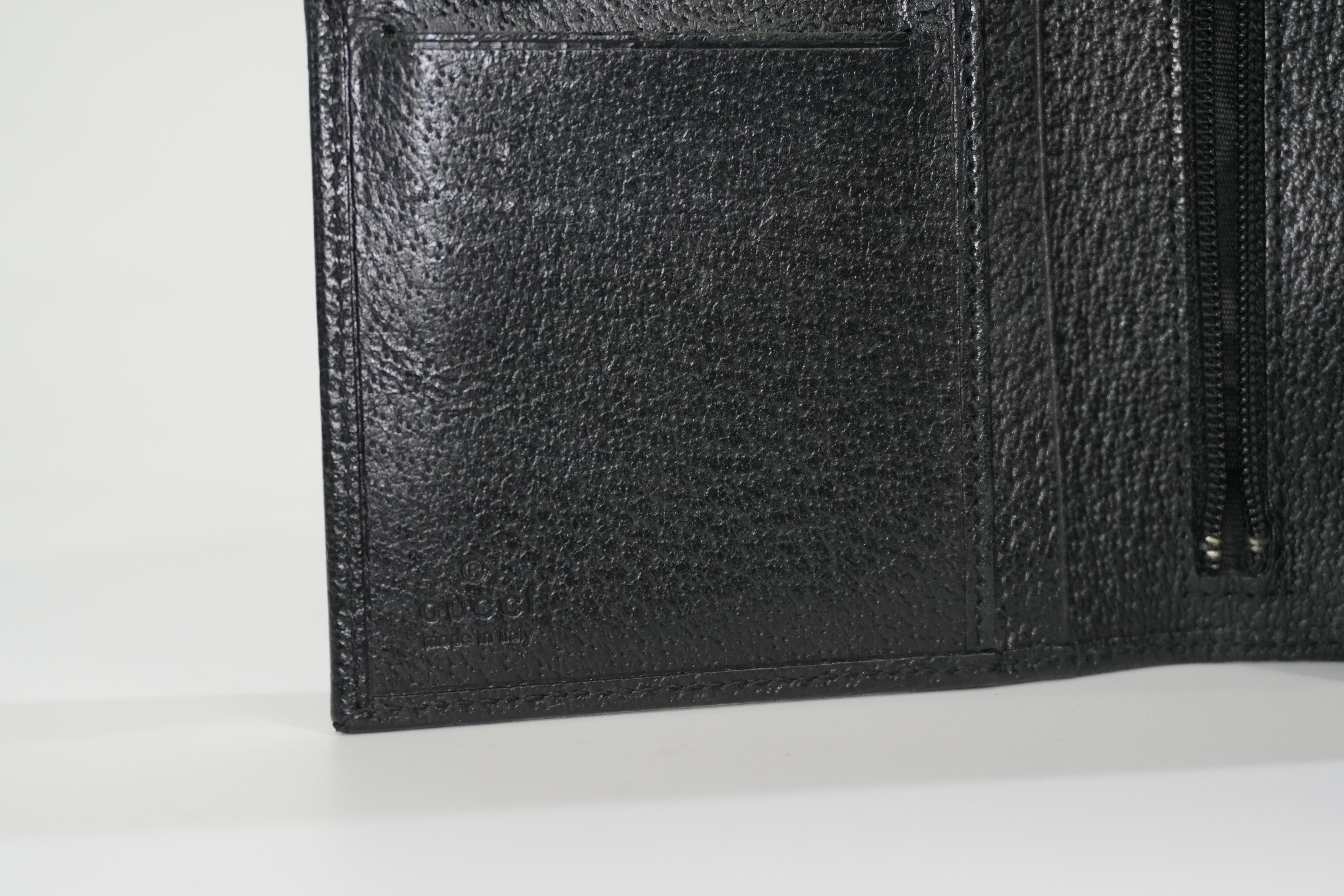 Gucci Canvas Long Wallet Black Used