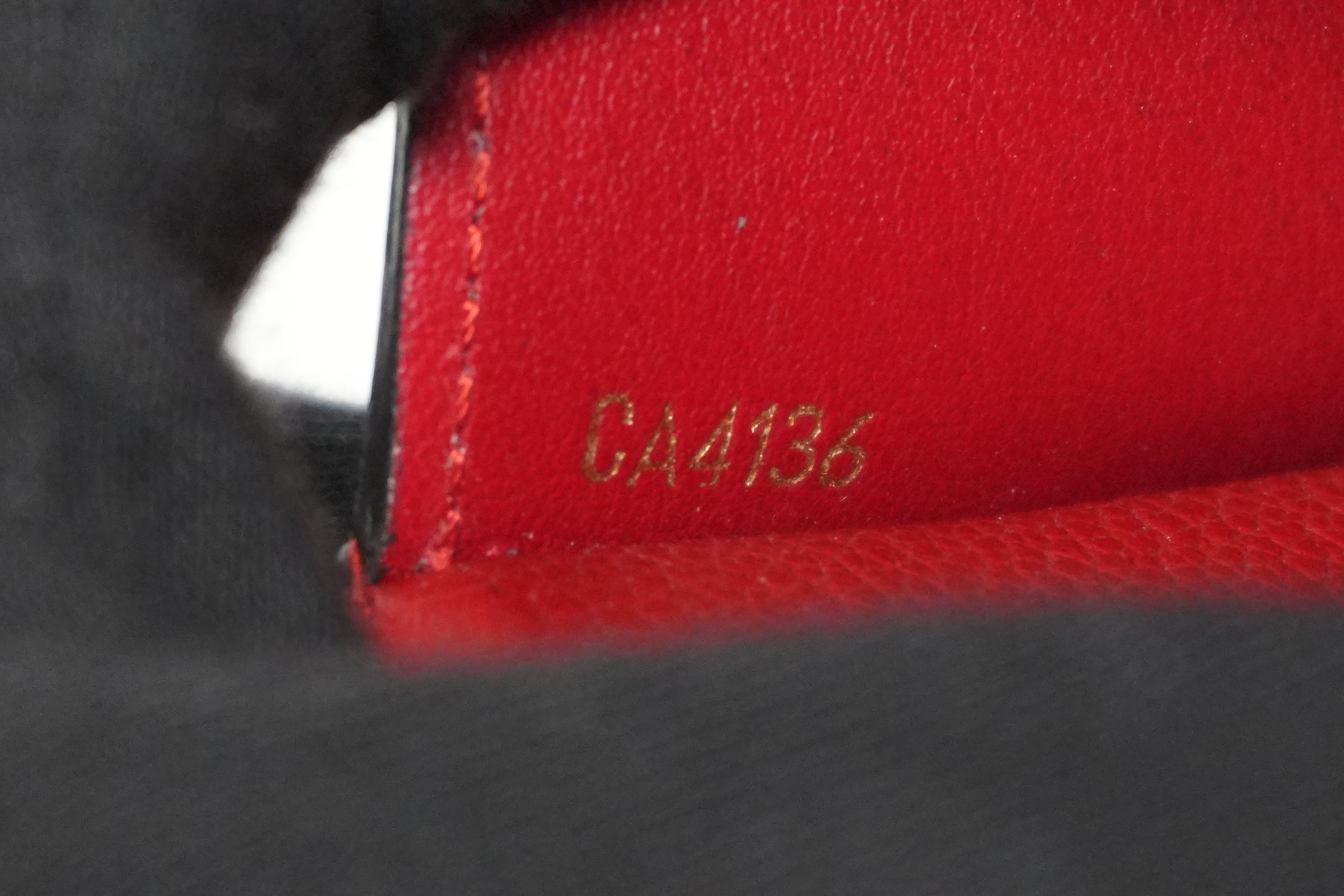 Louis Vuitton Monogram Pallas Compact Wallet Red Used