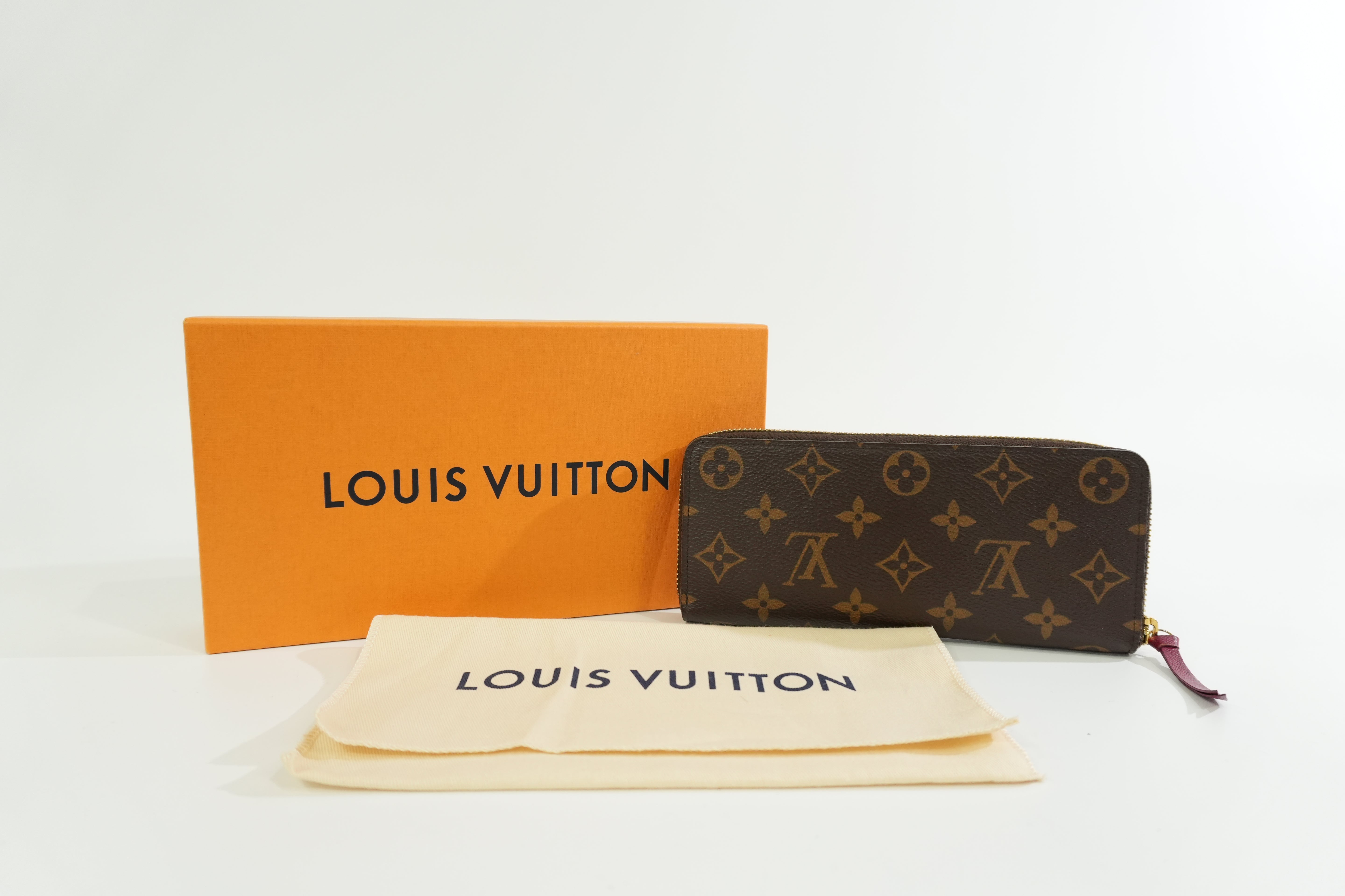 Louis Vuitton Monogram Clemence Wallet Purple Used