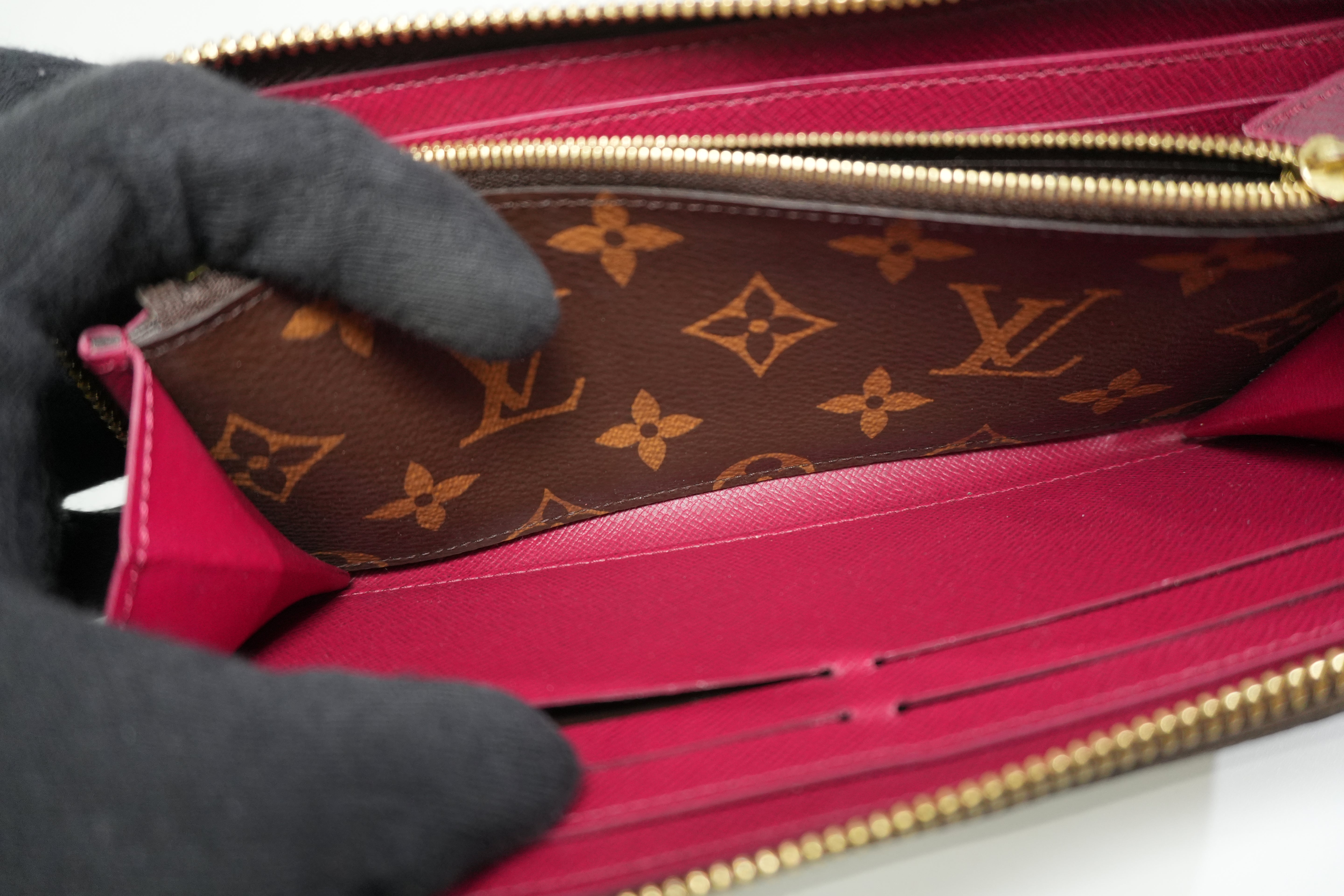 Louis Vuitton Monogram Clemence Wallet Purple Used