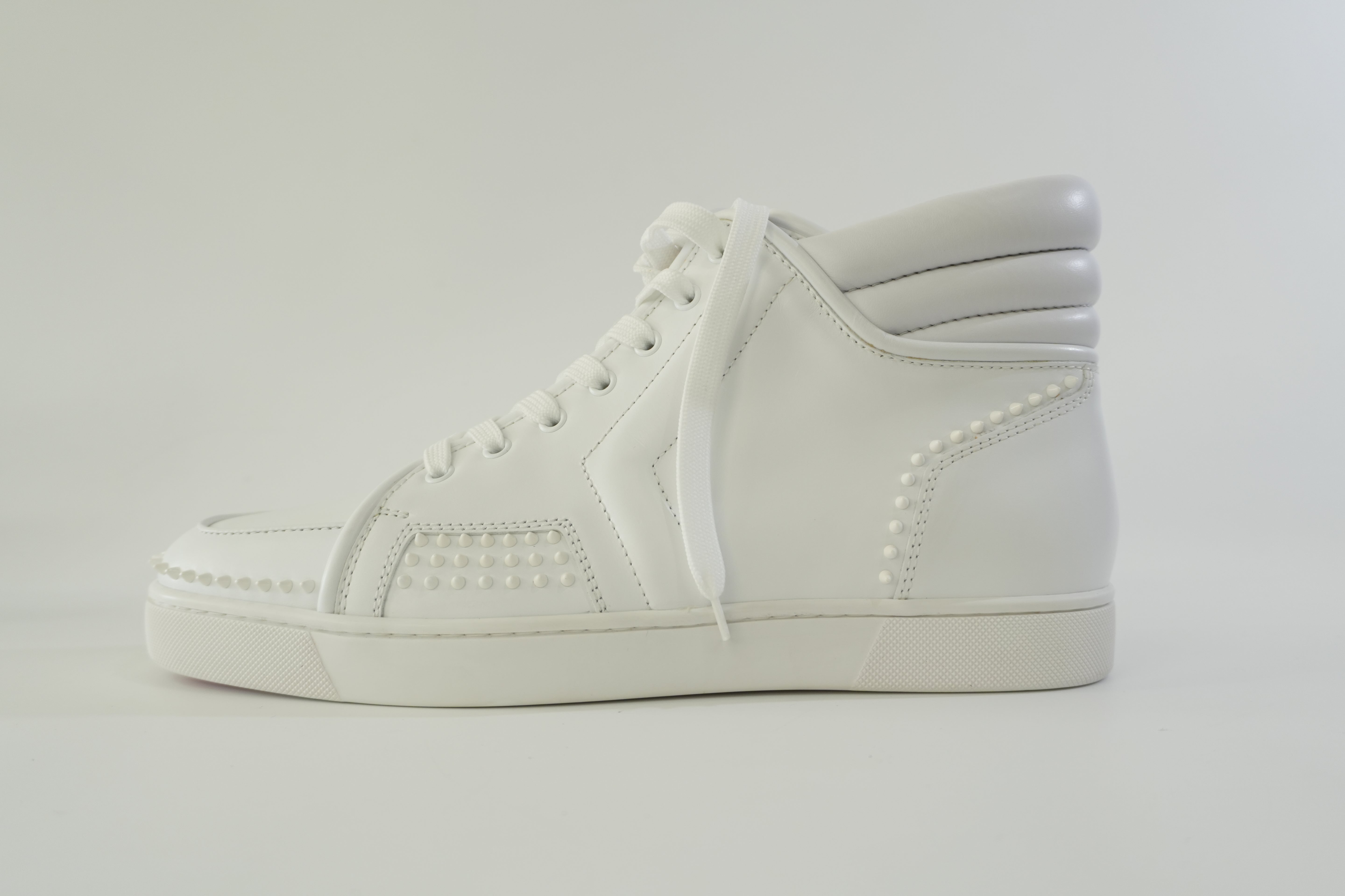 Pre-owned Christian Louboutin Sneakers Size 12 White Used