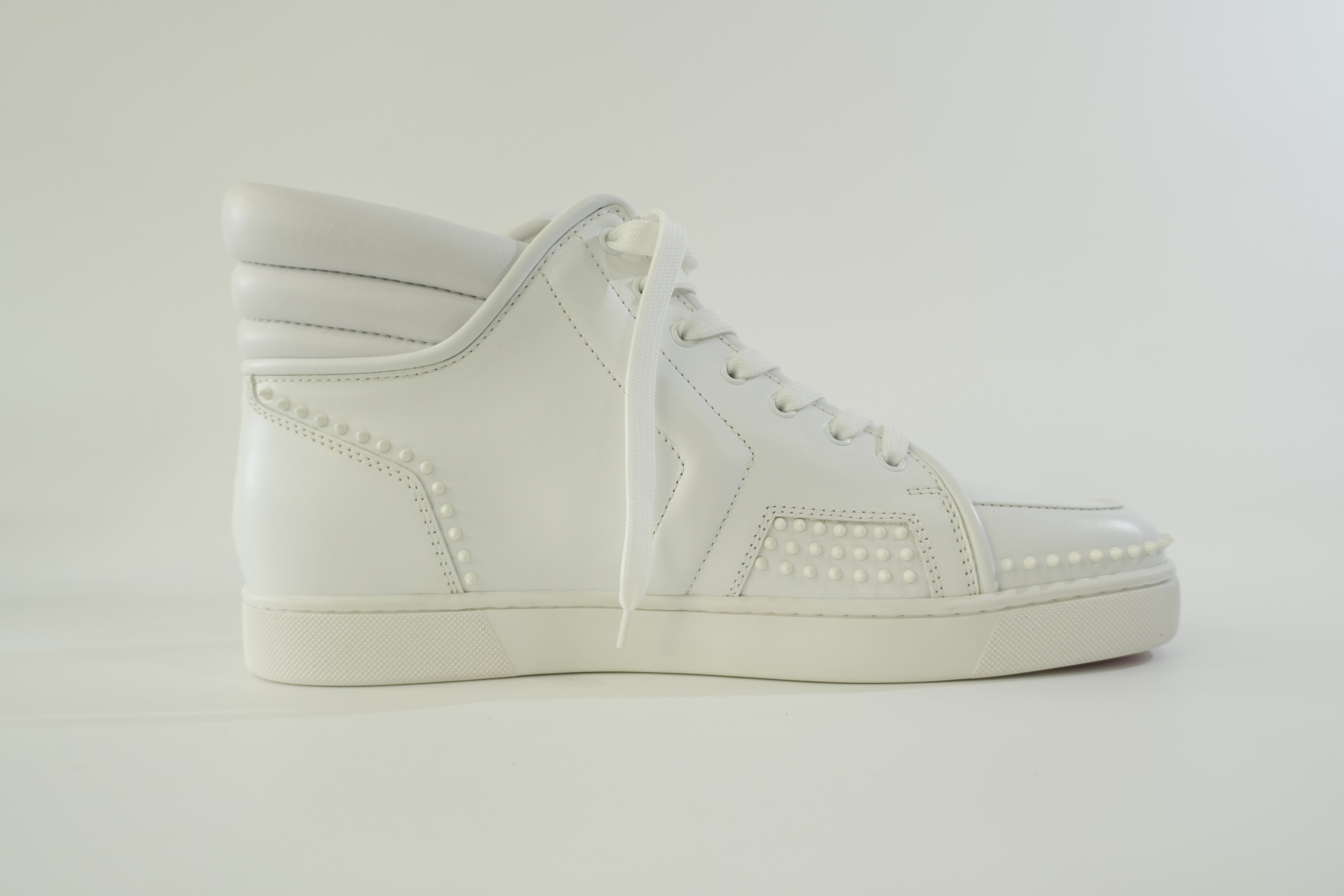Pre-owned Christian Louboutin Sneakers Size 12 White Used