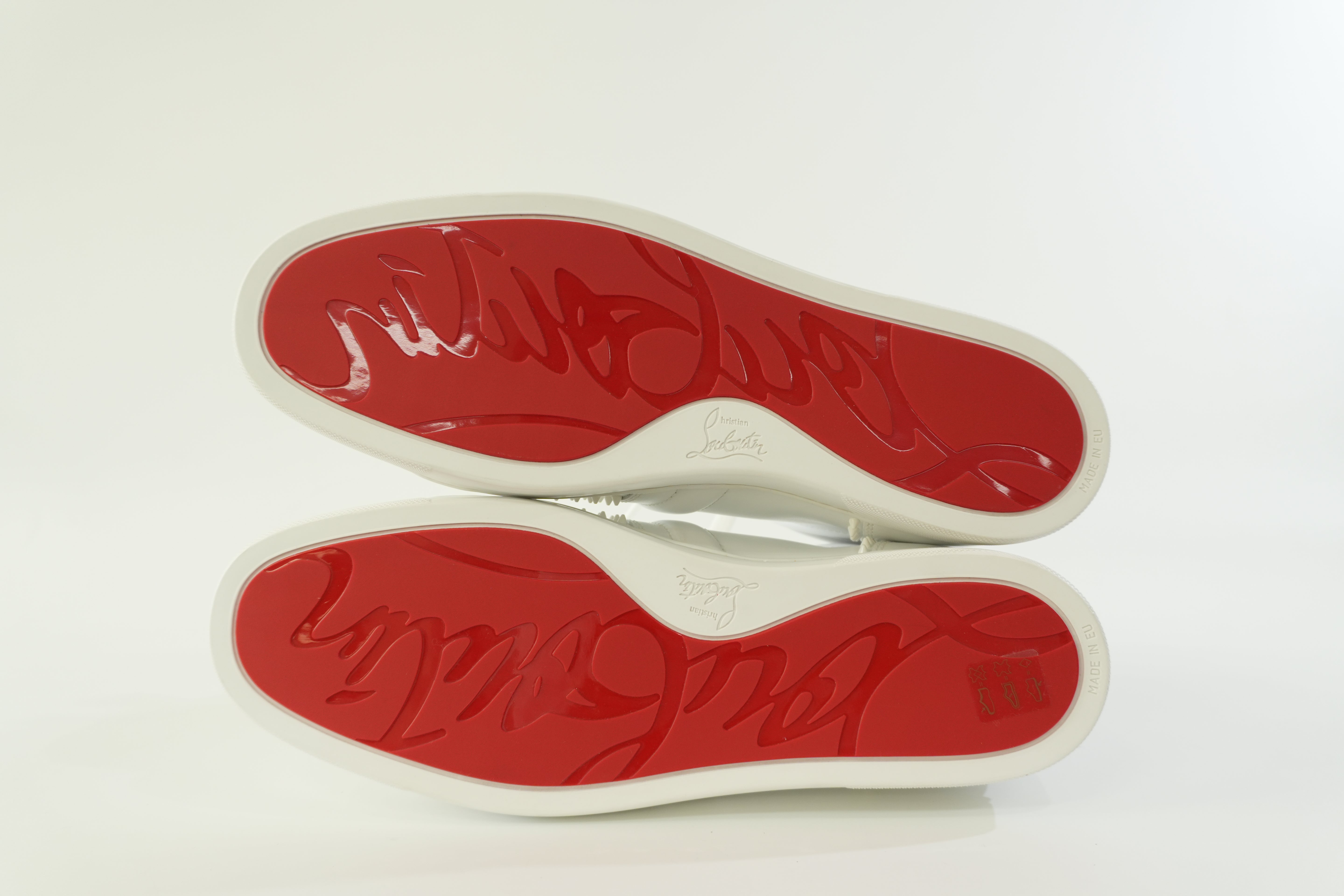 Pre-owned Christian Louboutin Sneakers Size 12 White Used