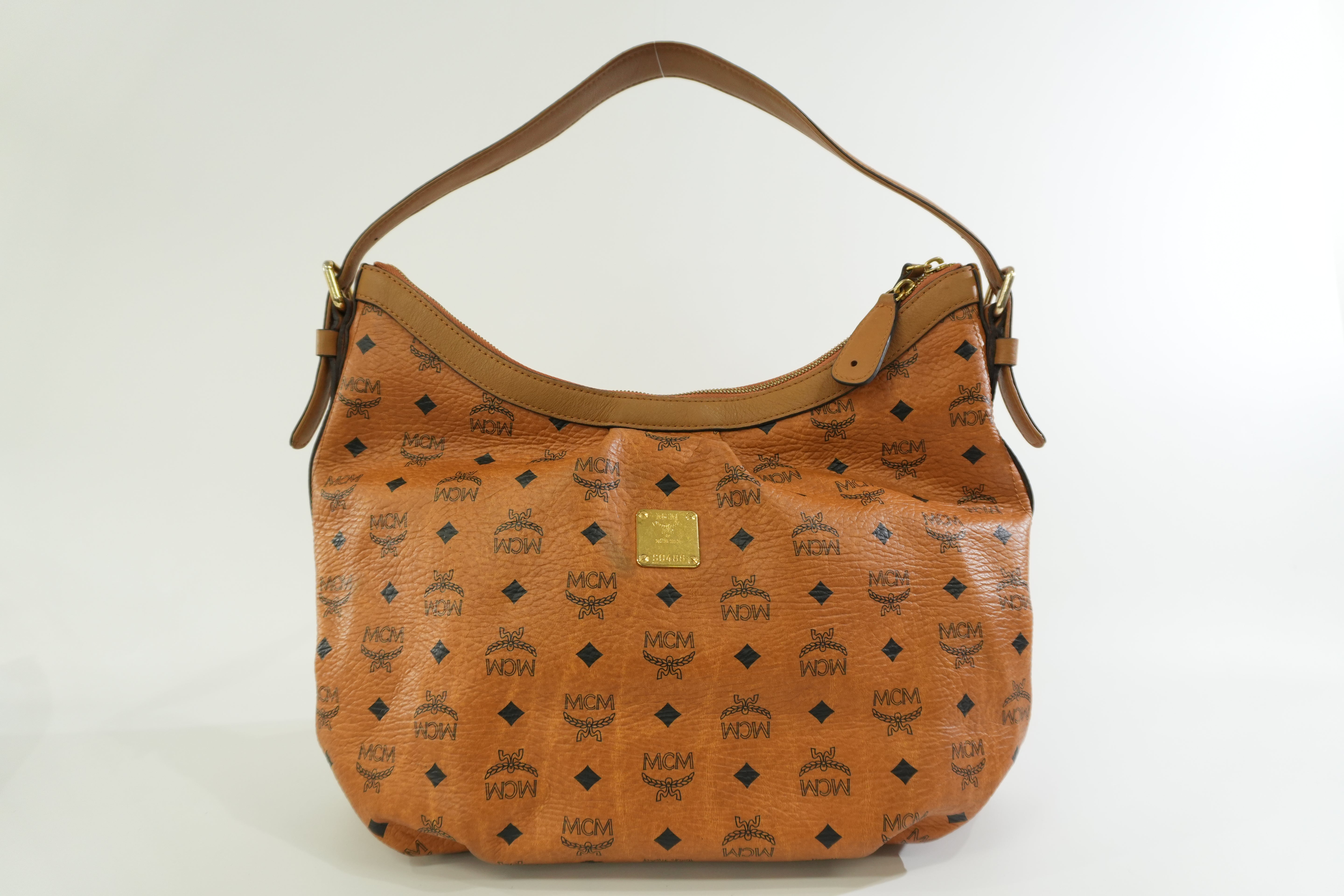 MCM Hobo Tote Bag Cognac Used