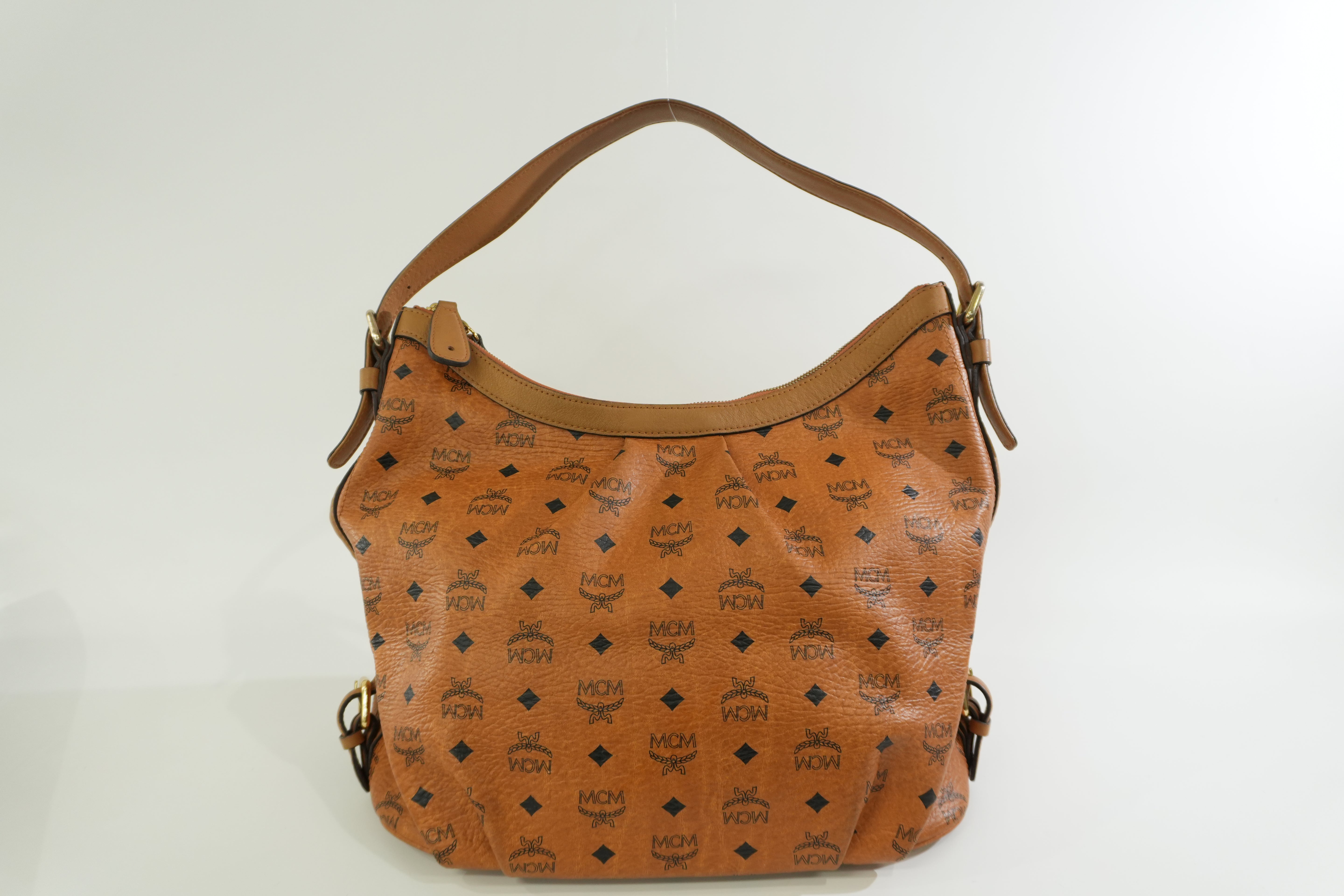 MCM Hobo Tote Bag Cognac Used