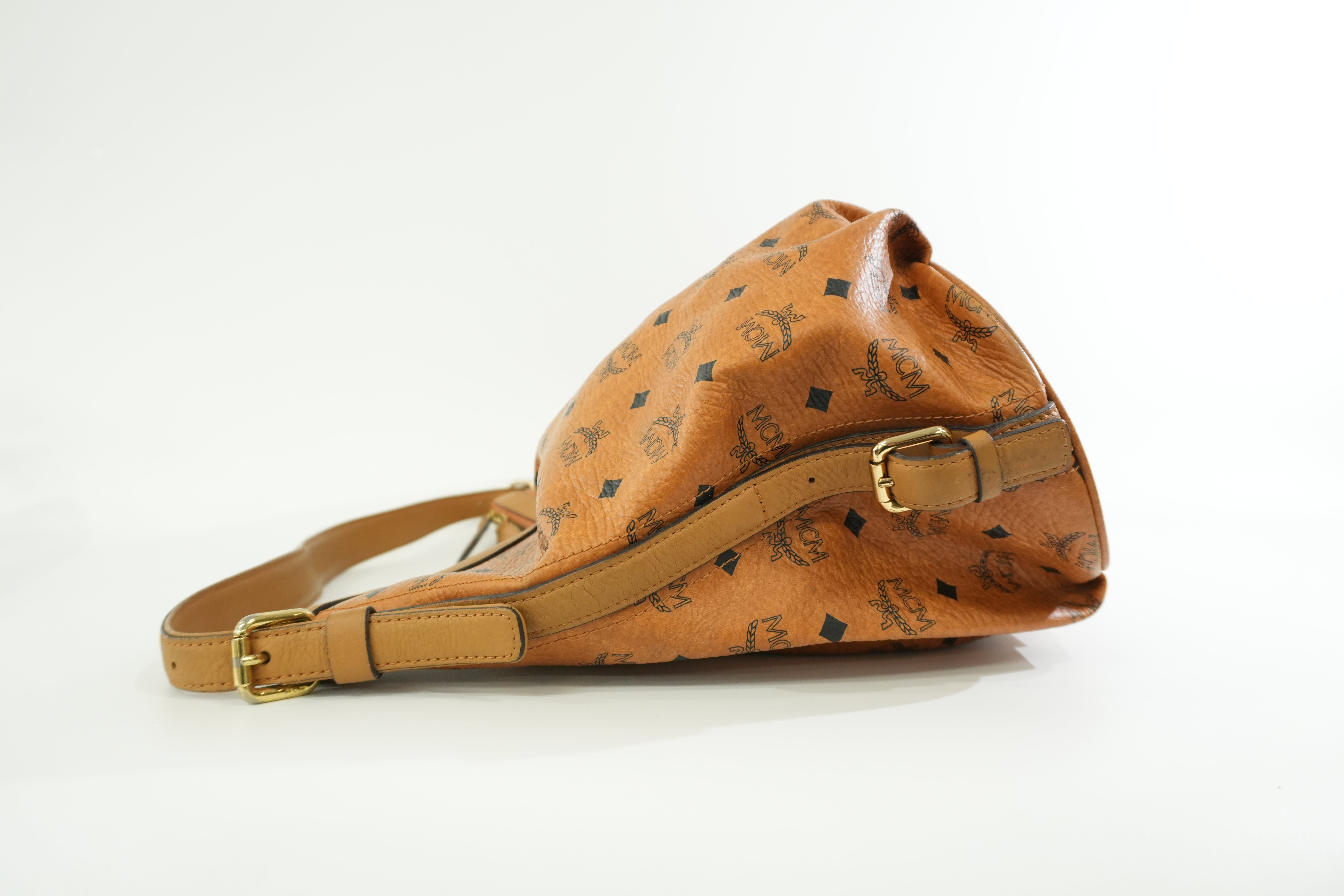 MCM Hobo Tote Bag Cognac Used