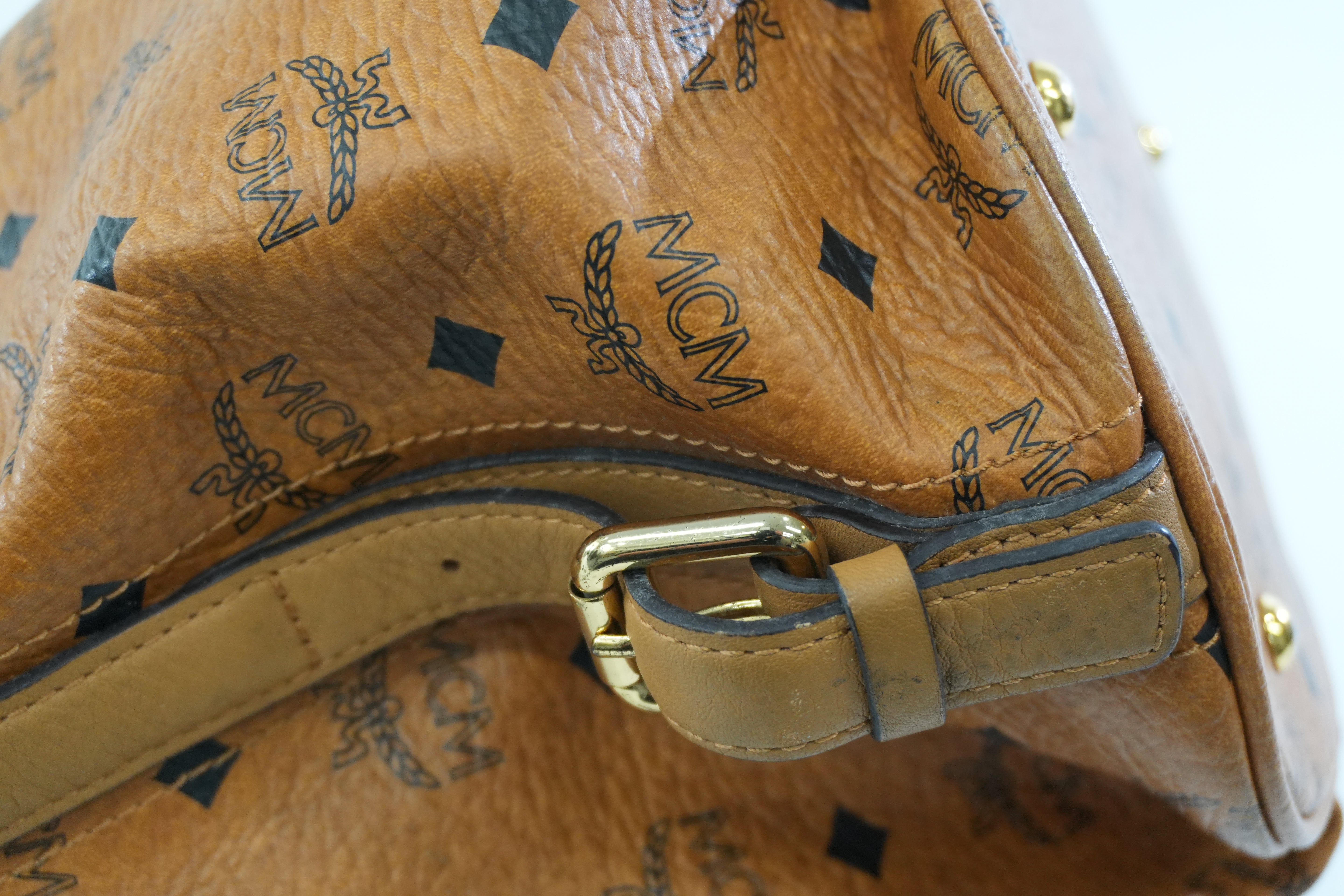 MCM Hobo Tote Bag Cognac Used