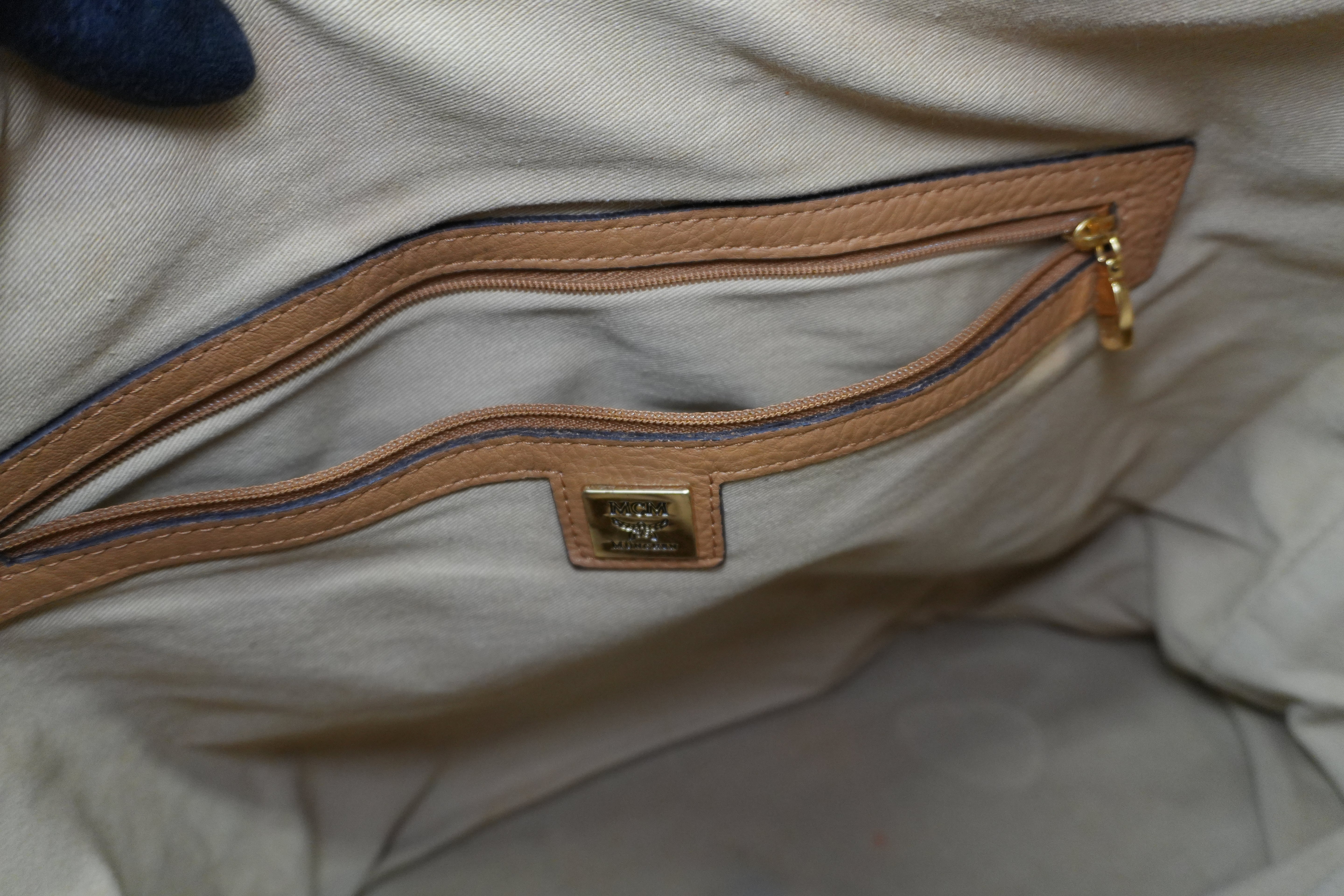 MCM Hobo Tote Bag Cognac Used