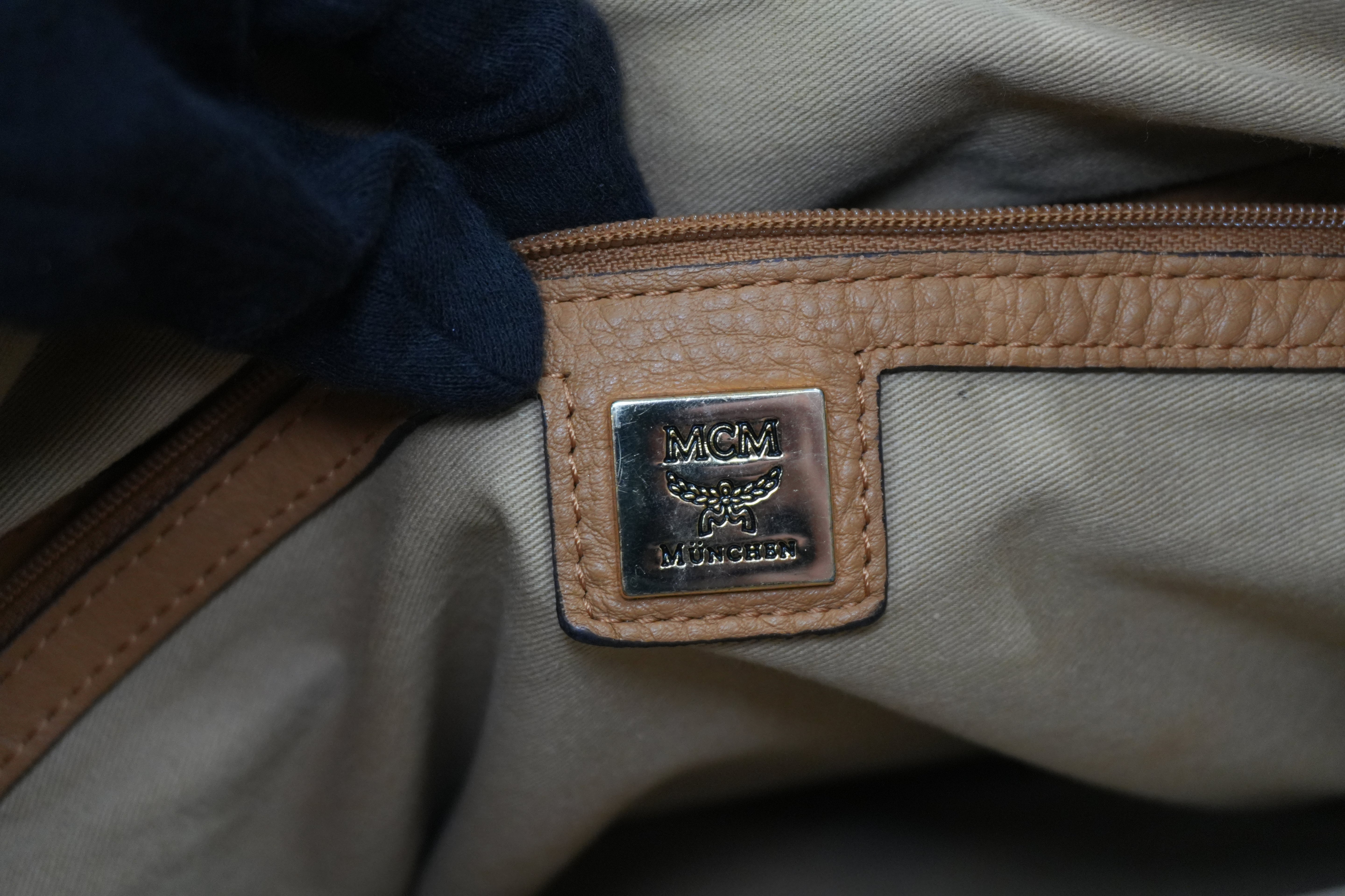 MCM Hobo Tote Bag Cognac Used