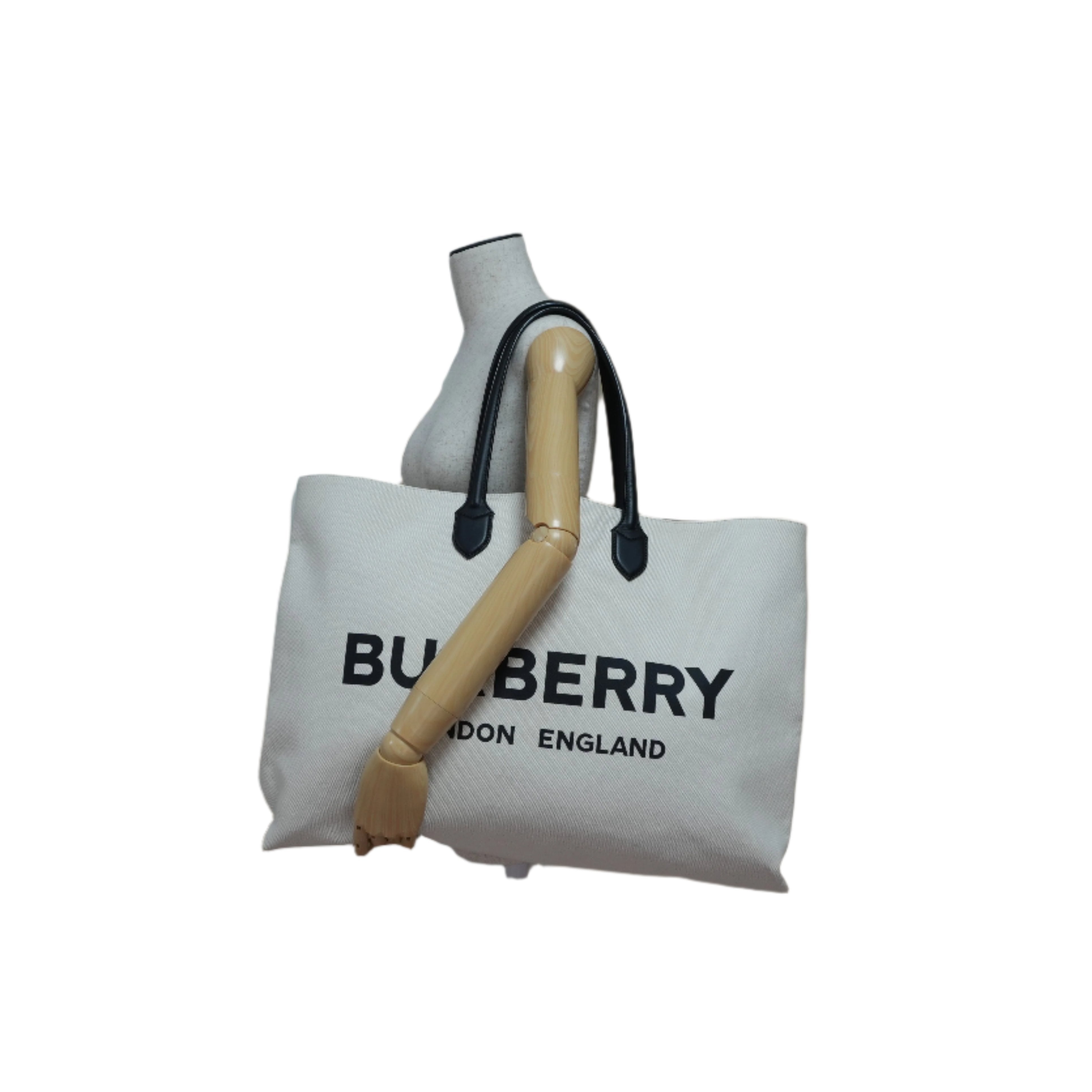 Burberry tote bag white online