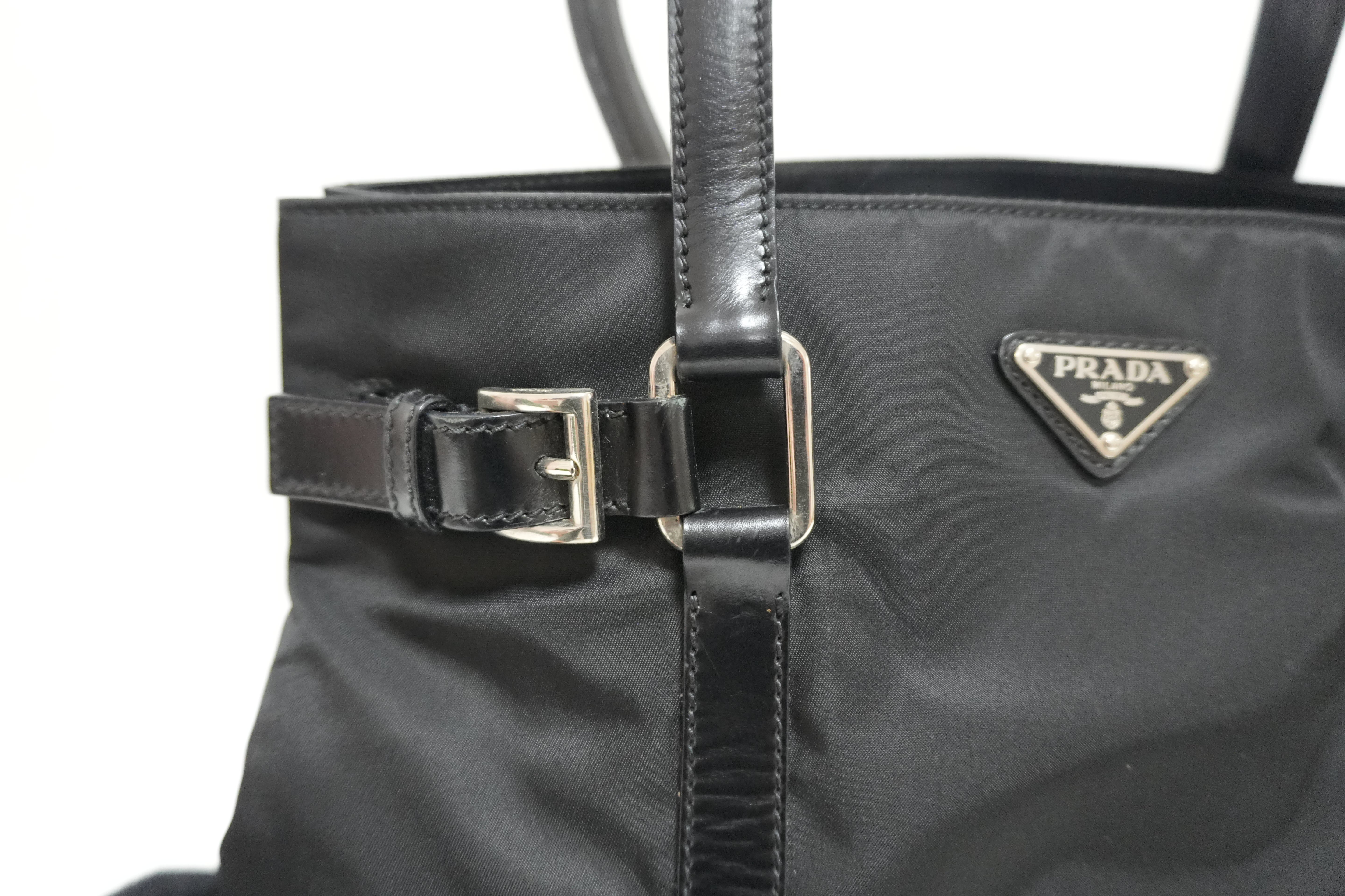 Prada Nylon Shoulder Bag Black Used