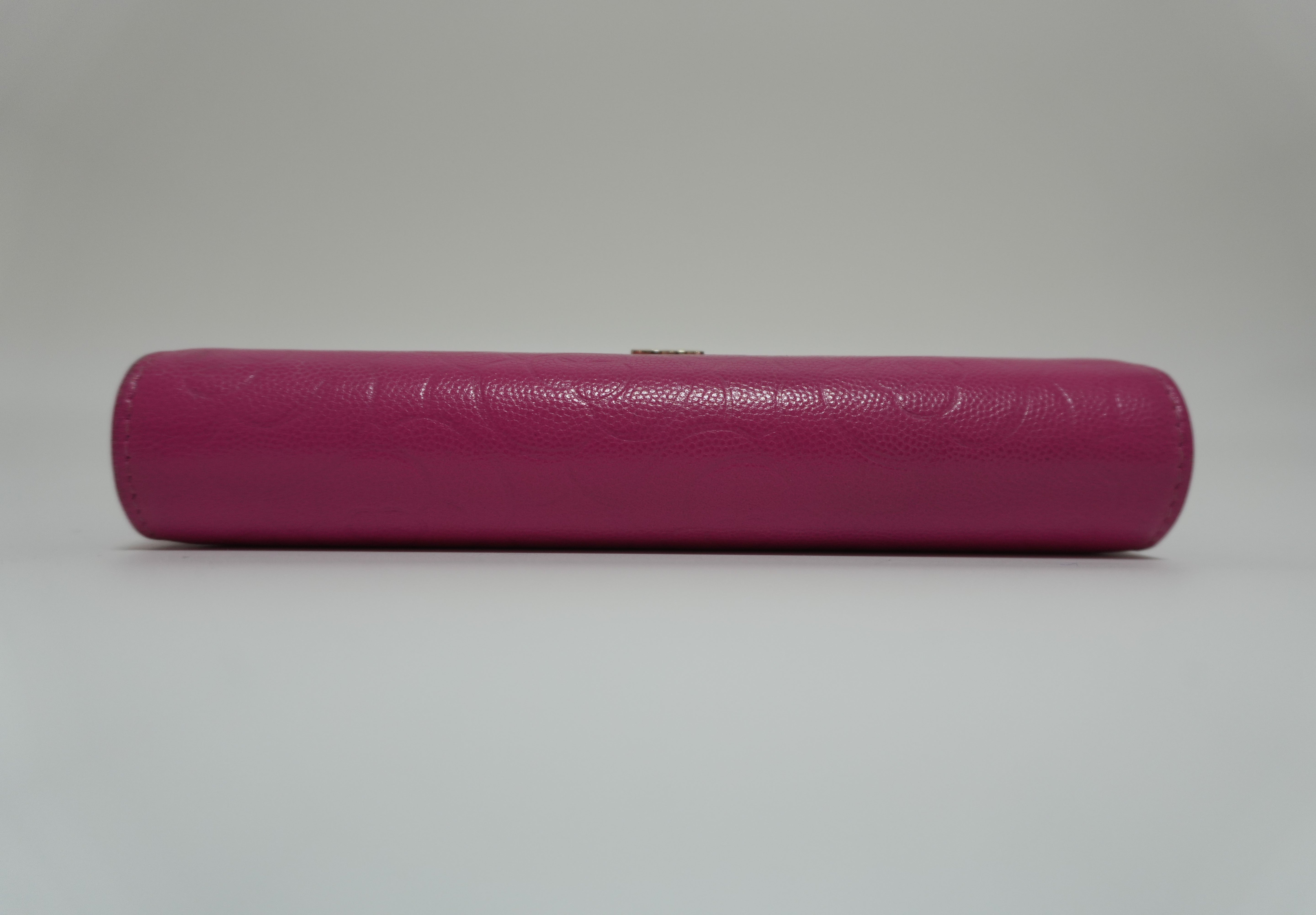 Chanel Camellia Wallet Pink Used