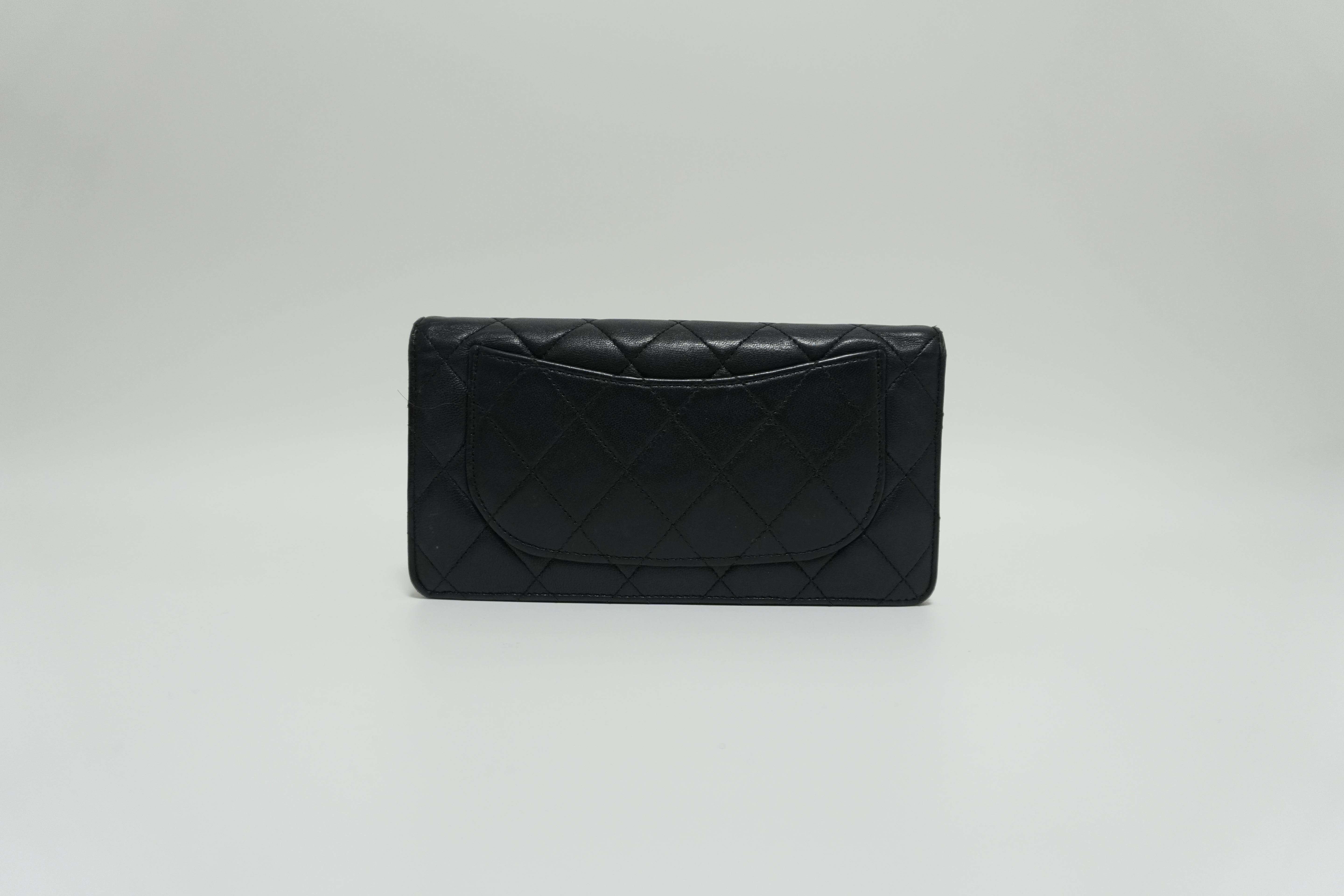 Chanel Lambskin Wallet Black Used