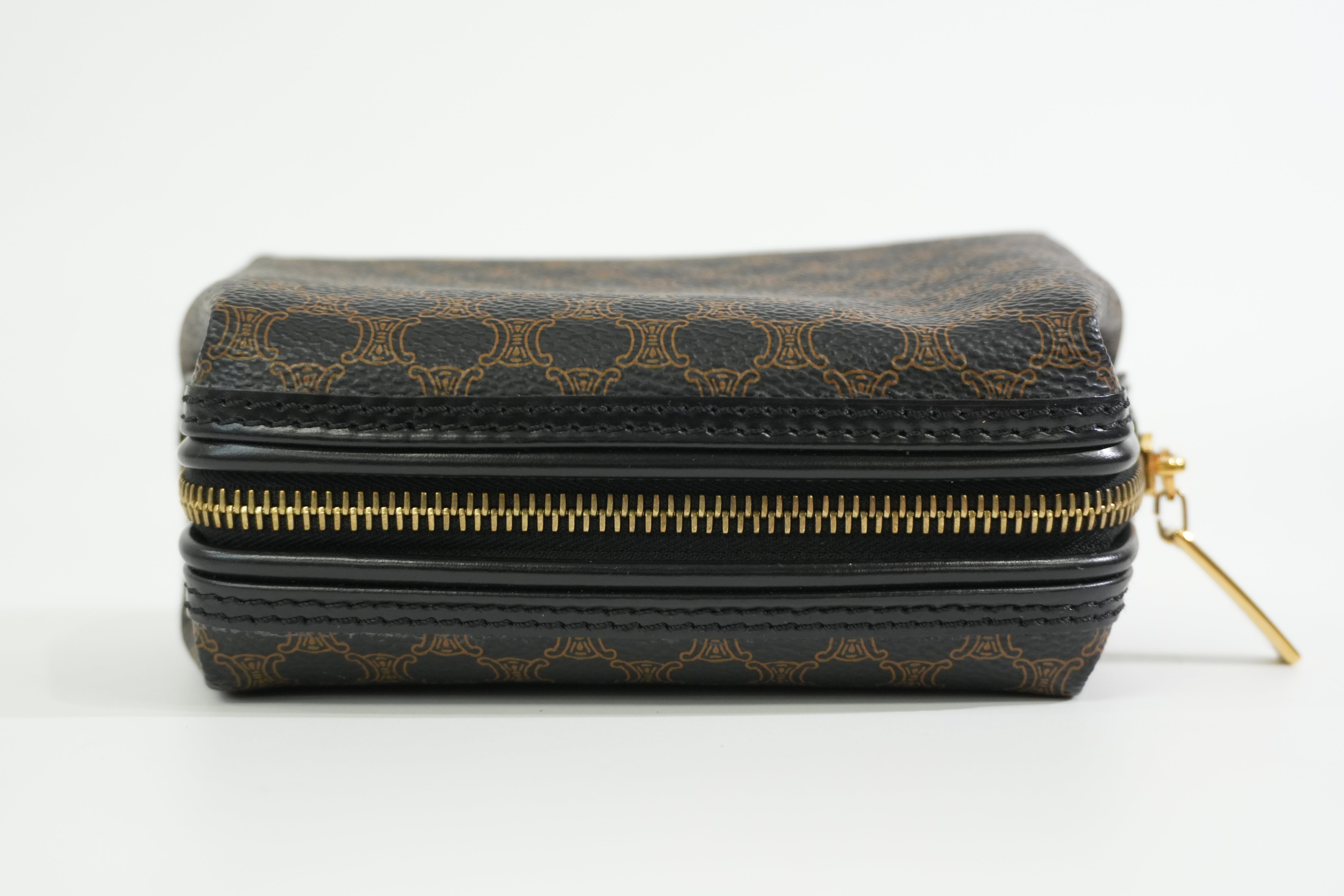Pre-owned Celine Macadam Pouch Black