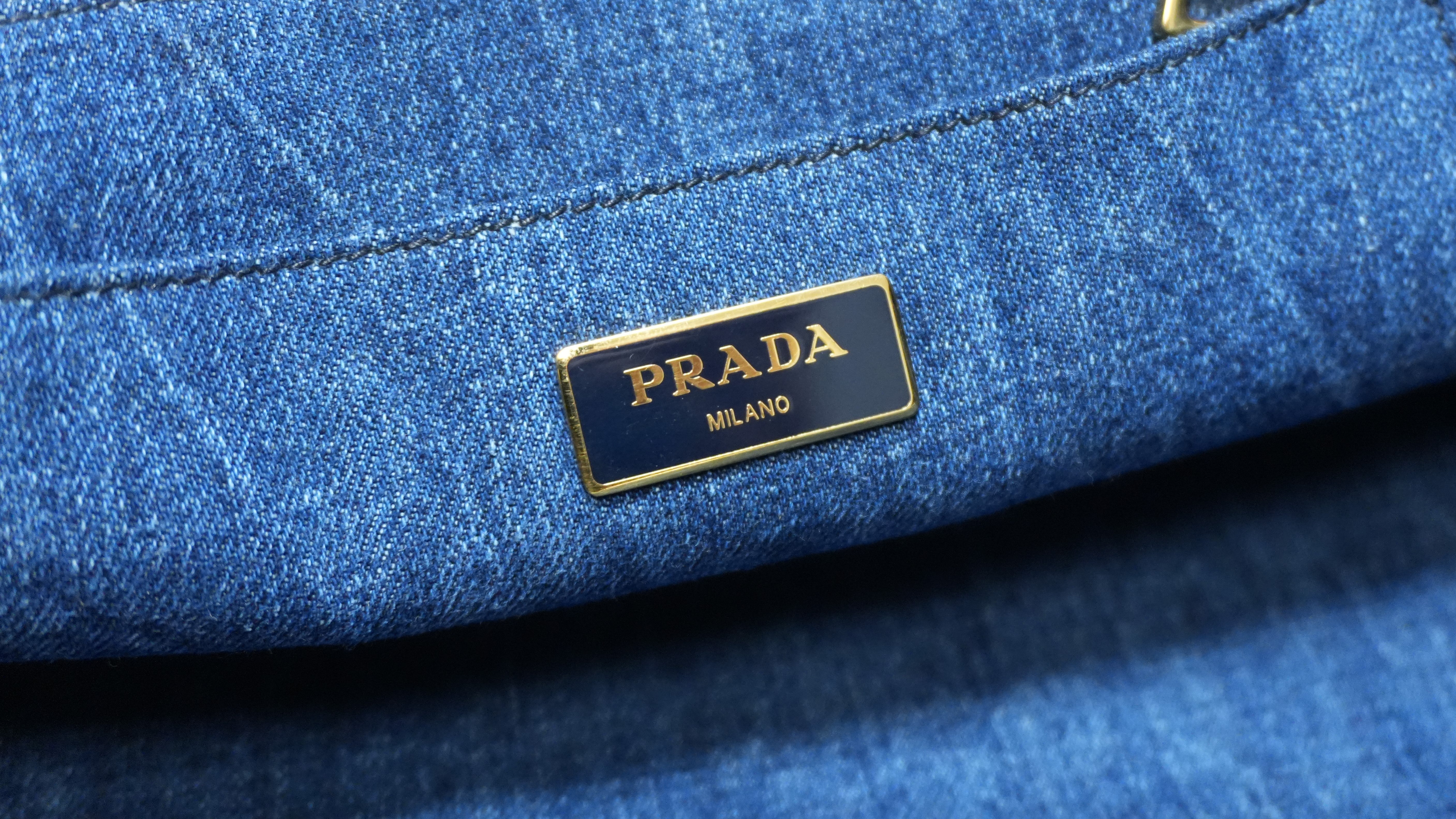 Prada Denim Canapa Two Way Used