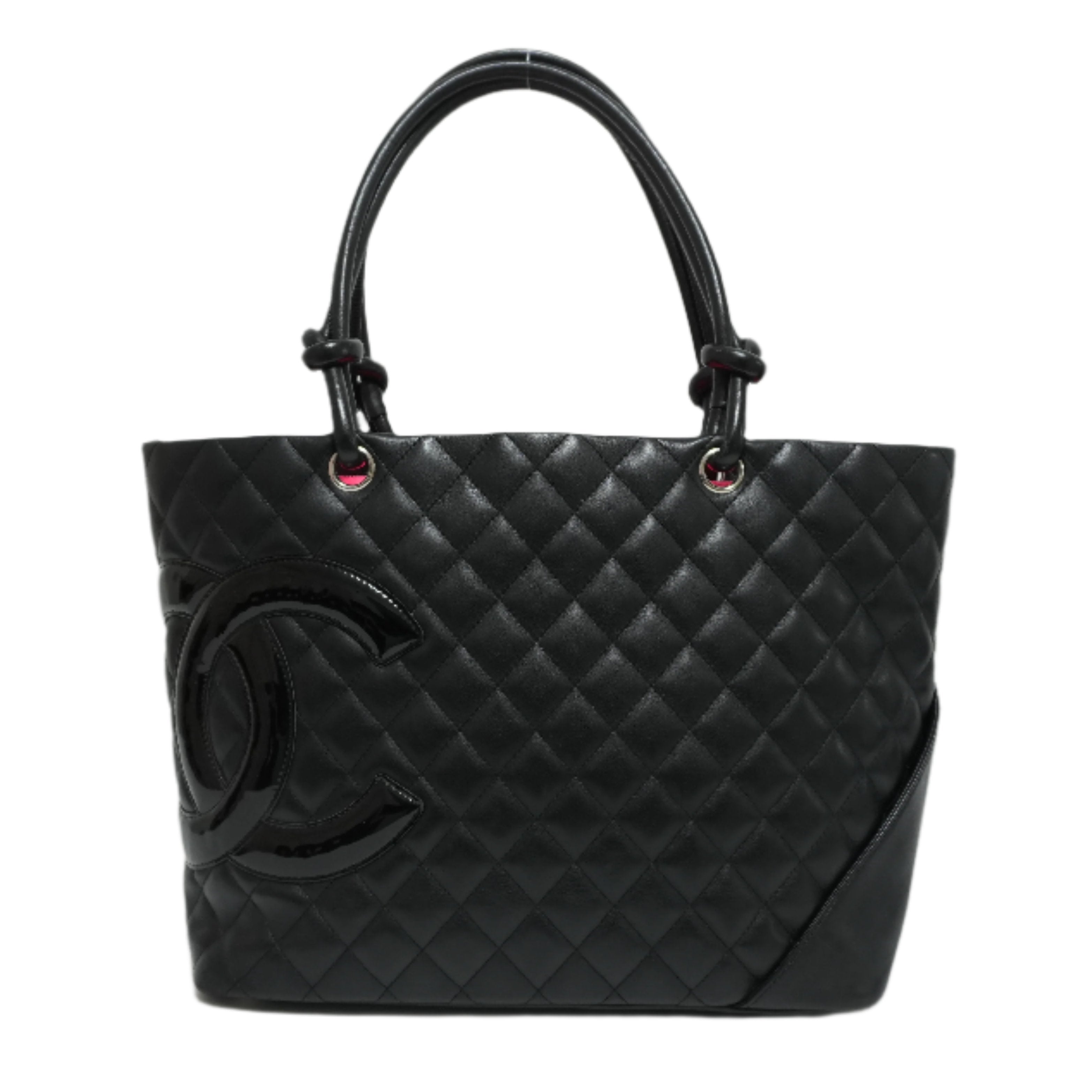 Chanel Cambon Tote Bag Black Used